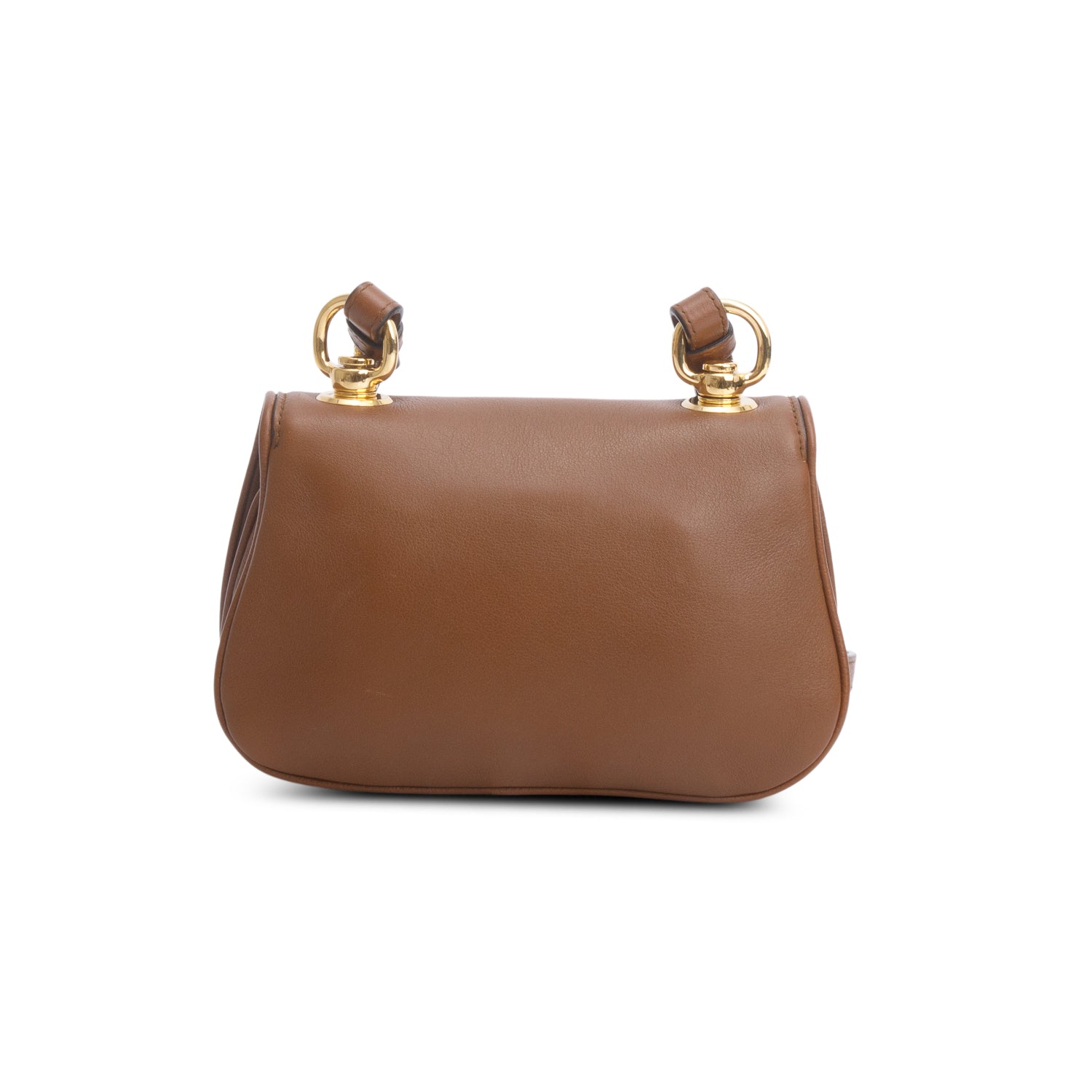 Gucci Brown Roxy Calfskin Web Mini Blondie Shoulder Bag w/ Straps