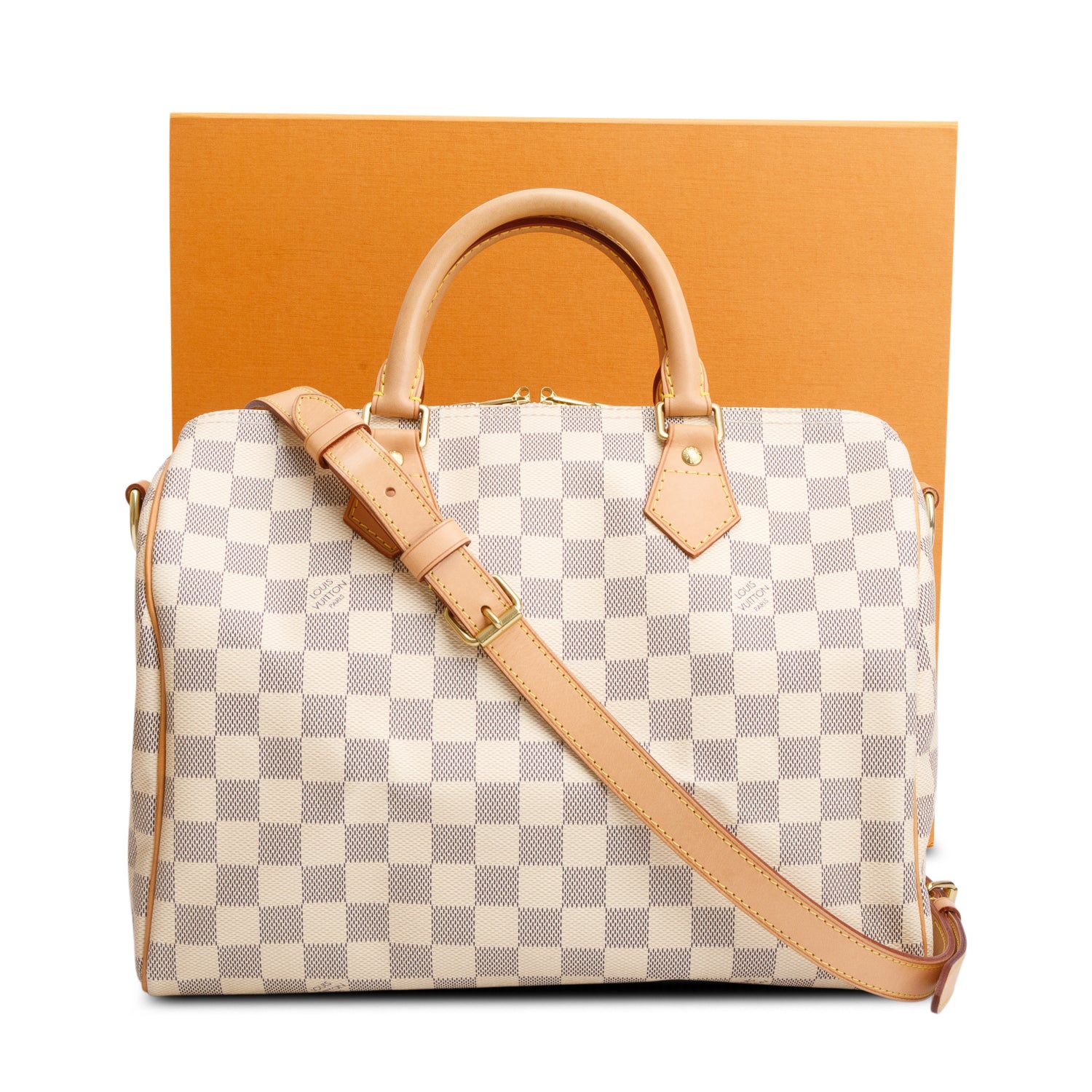Louis Vuitton Damier Azur Speedy Bandouliere 30 w/ Box & Strap