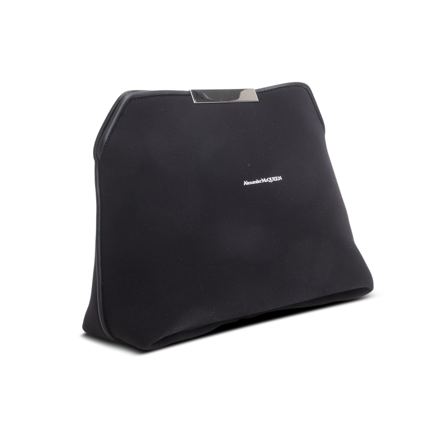 Alexander McQueen Black Neoprene Knuckle Clutch