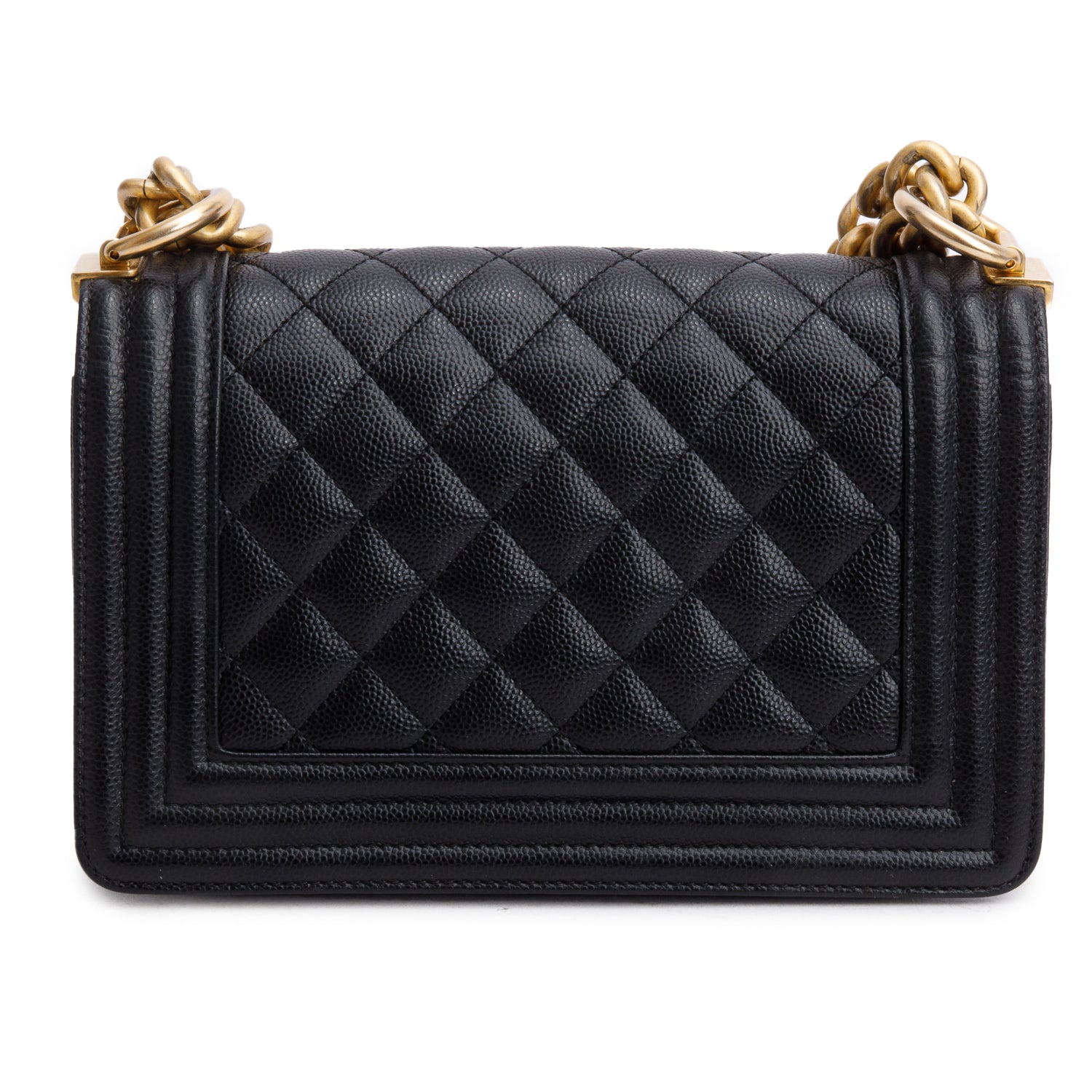 Chanel 2024 Black Caviar Leather Small Boy Bag w/ Receipt