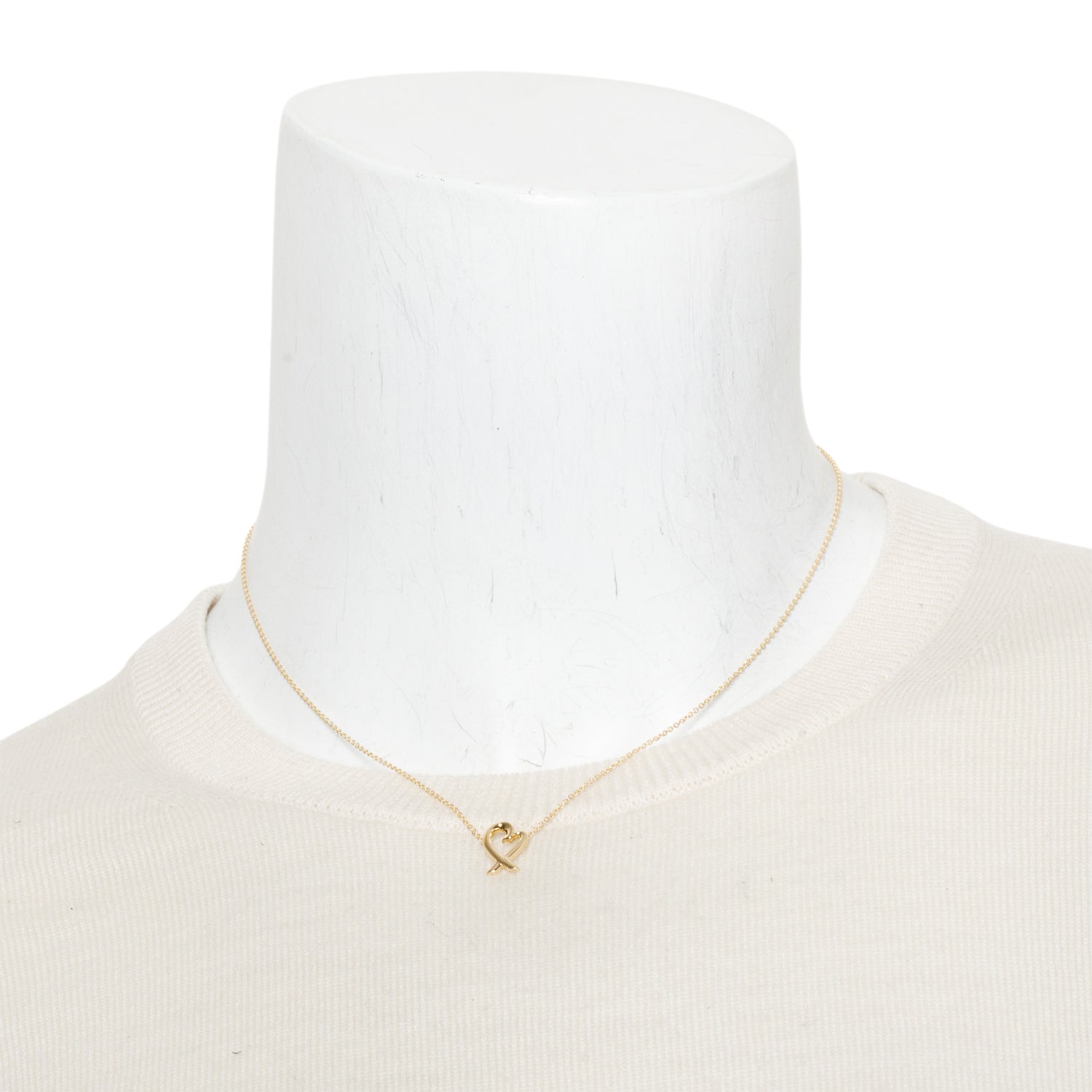 Tiffany & Co. Paloma Picasso 18k Yellow Gold Mini Loving Heart Pendant Necklace w/ Box