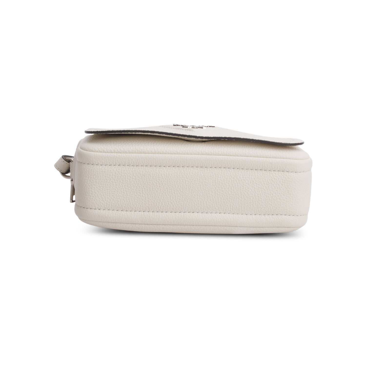 Prada Cream Vitello Daino Logo Flap Crossbody Bag