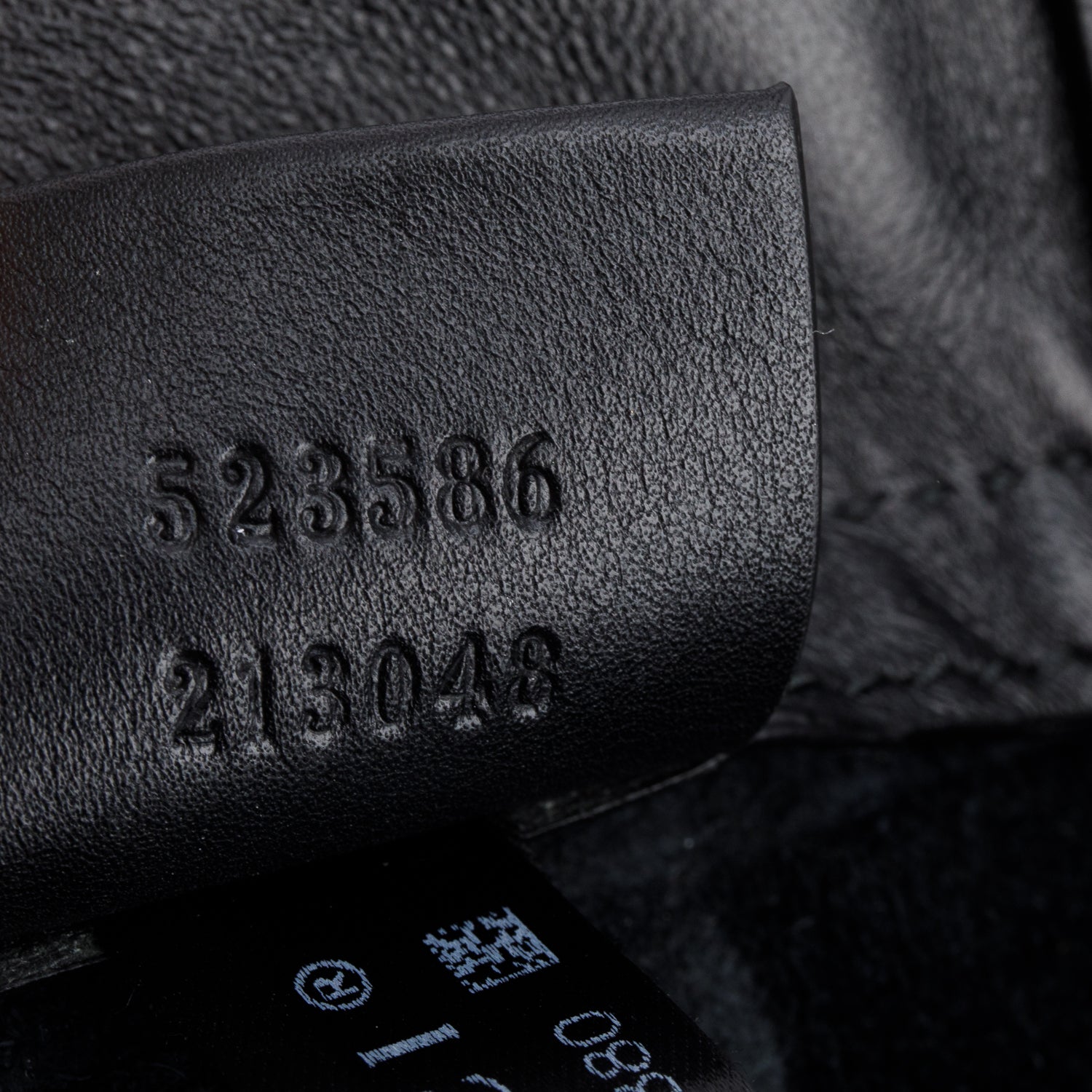 Gucci Black Logo Print Web Calfskin Leather Medium Drawstring Backpack with Pouch