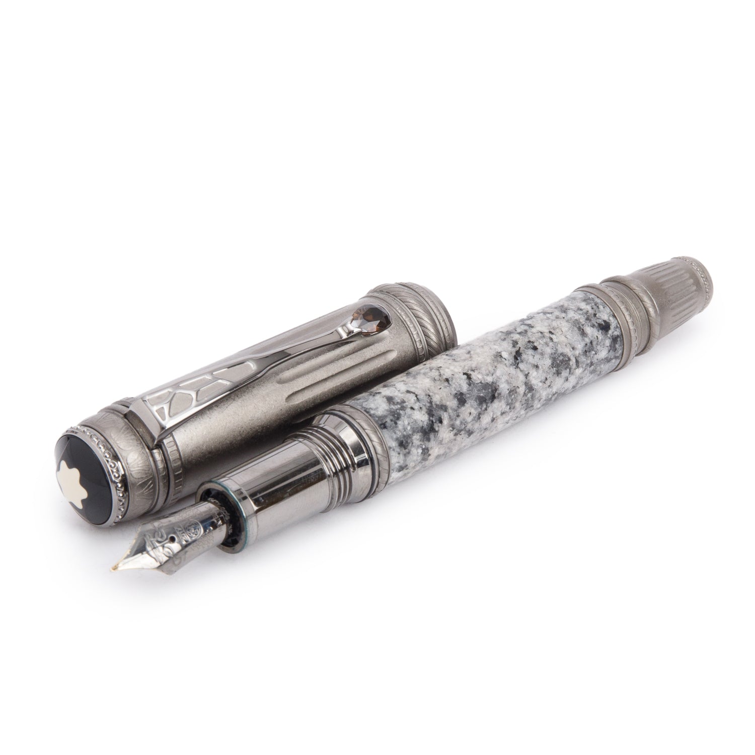 Montblanc Gun-Metal Ruthenium Limited Edition Patron of Art Hommage à Scipione Borghese Fountain Pen w/ Case