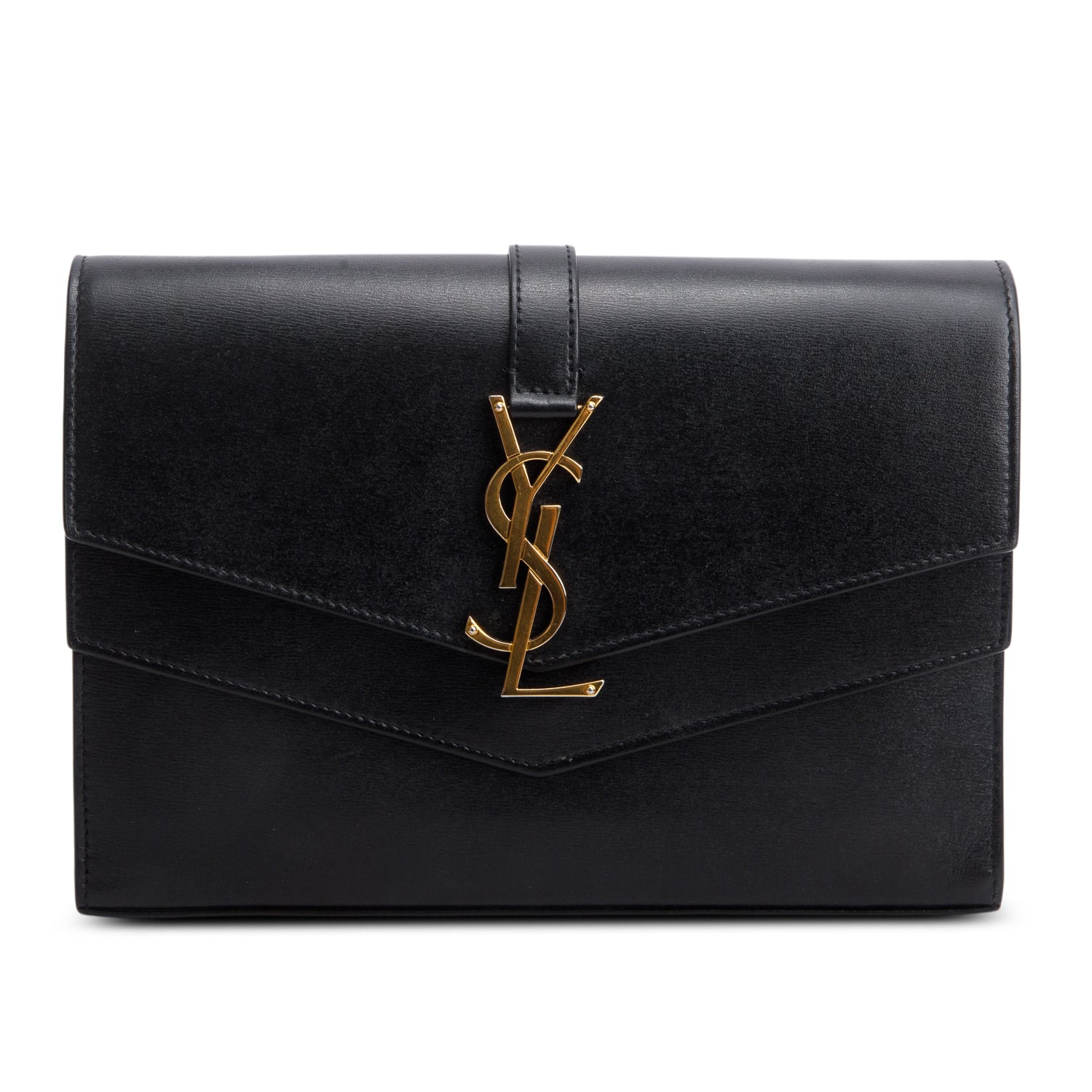Saint Laurent Black Sulpice Leather Chain Wallet