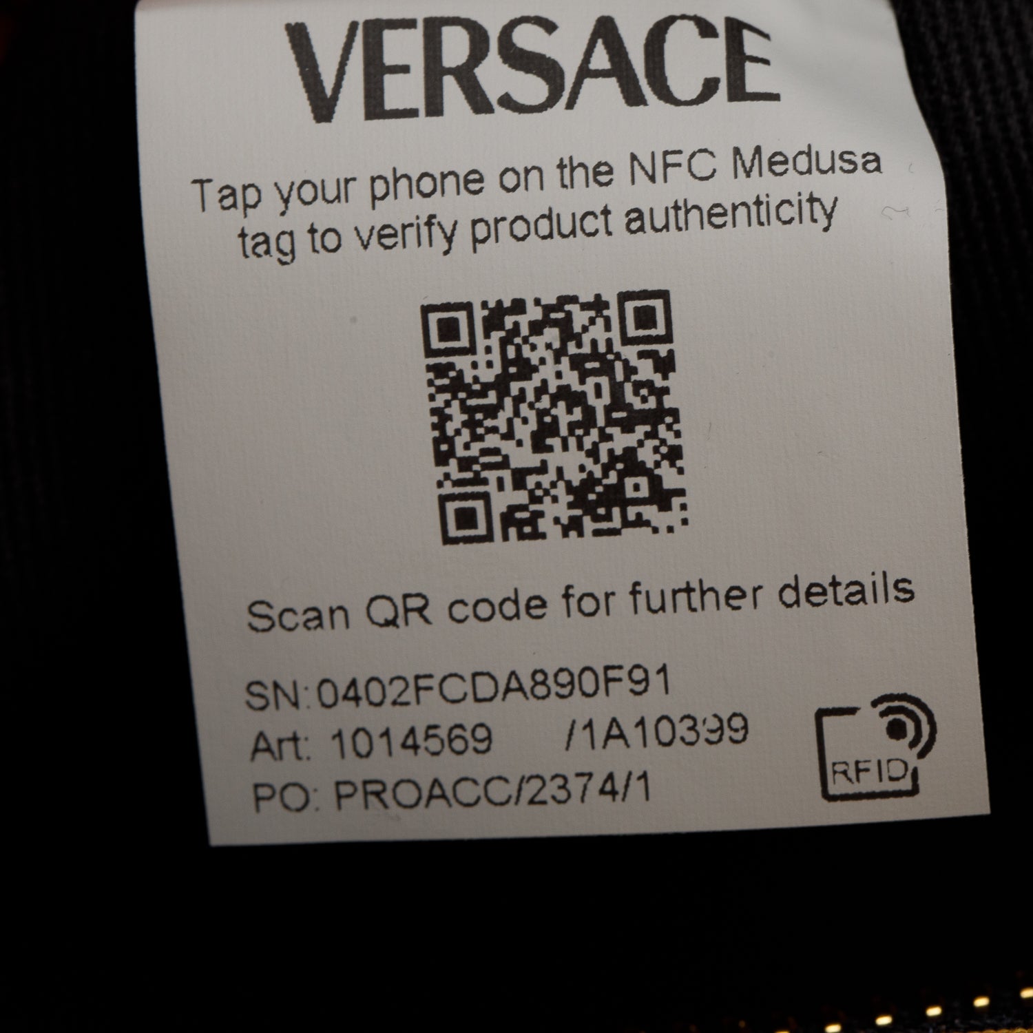 Versace Black/Gold Barocco Canvas Large Tote w/ Strap