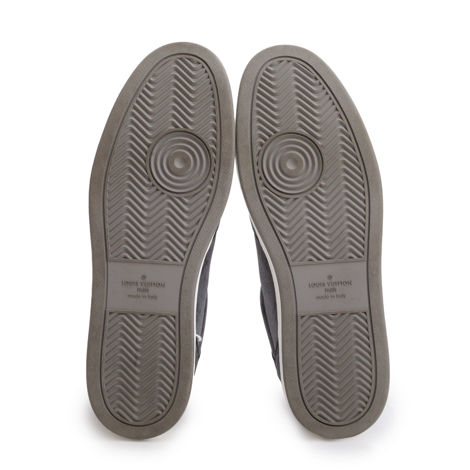 Louis Vuitton Monogram Eclipse Reverse Canvas Black Leather Frontrow Sneakers, Men's Size 9 w/ Box