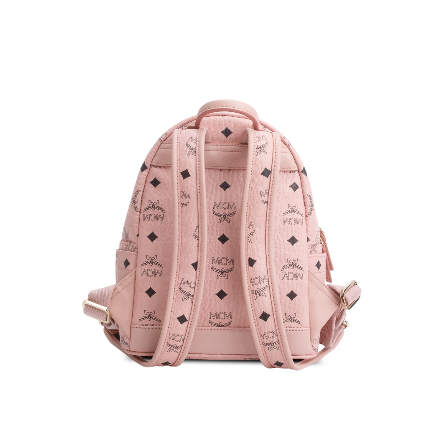 MCM Pink Visetos Rabbit Mini Backpack