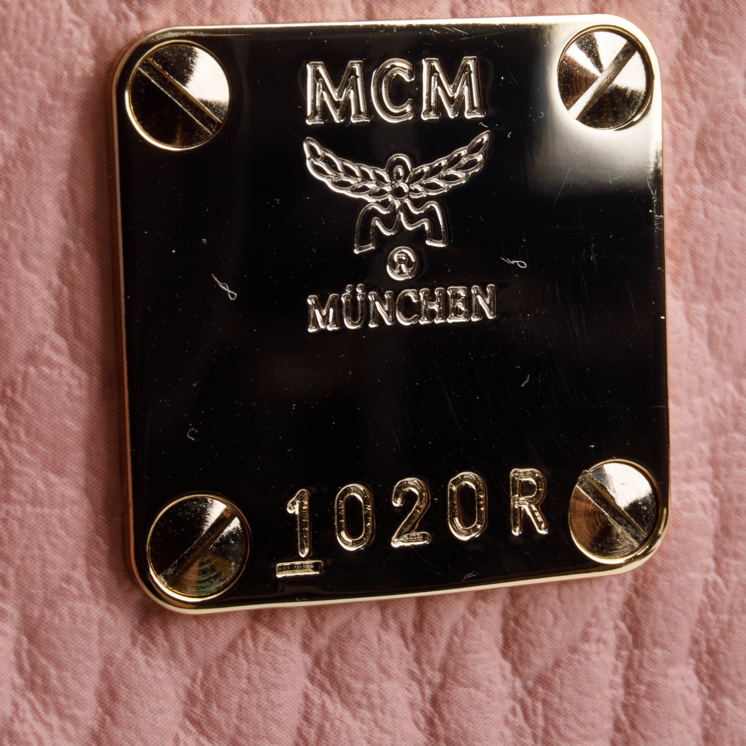 MCM Pink Visetos Rabbit Mini Backpack