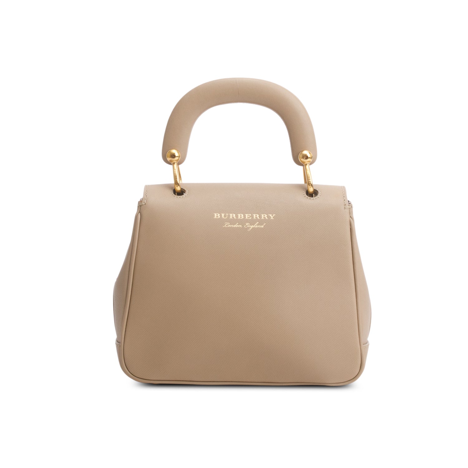 Burberry Brown Trench Calfskin Small DK88 Top Handle Bag w/ Strap