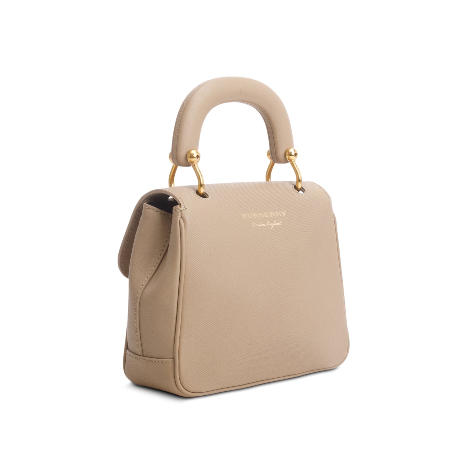 Burberry Brown Trench Calfskin Small DK88 Top Handle Bag w/ Strap