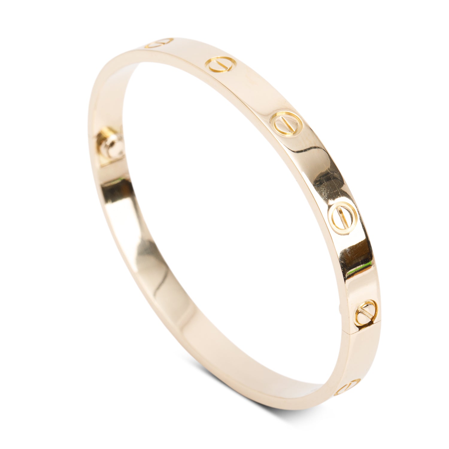 Cartier 18k Yellow Gold Love Bracelet, Classic Model, Size 18 w/ Box & Certificate