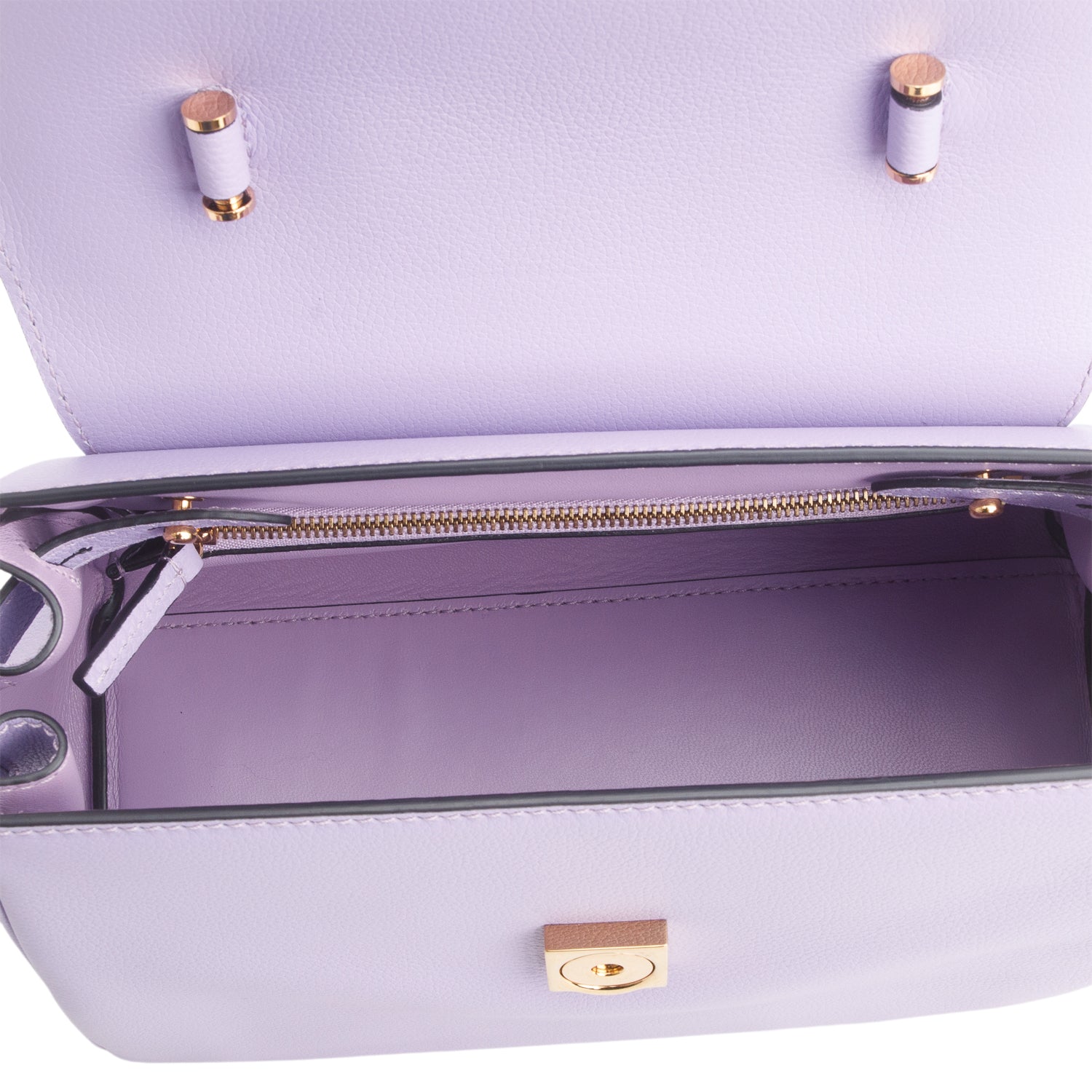Versace Purple Grained Calfskin Medium La Medusa Top Handle w/ Straps