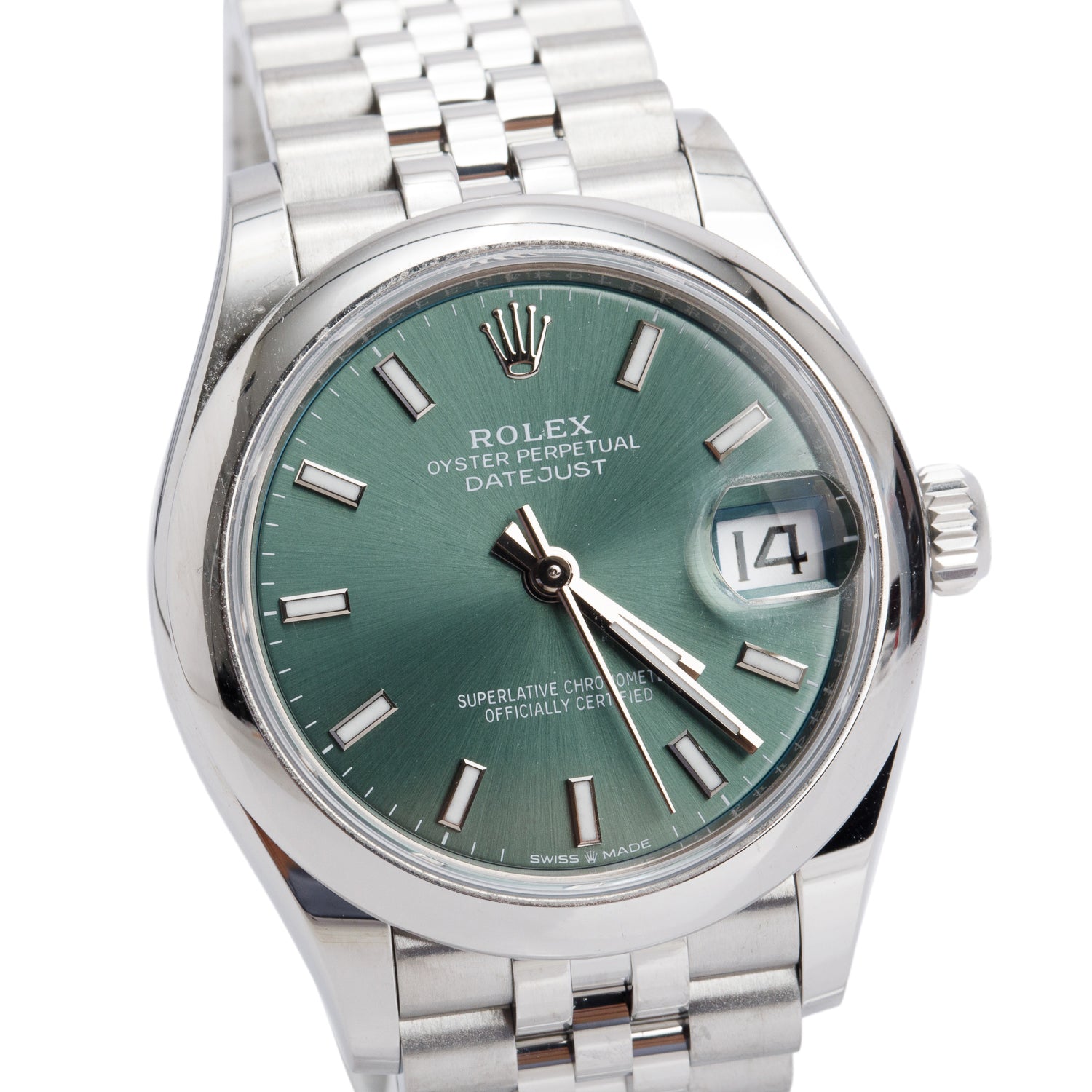 Rolex 2025 Stainless Steel Datejust 31 MM Watch Green Dial 278240 w/ Box & Papers
