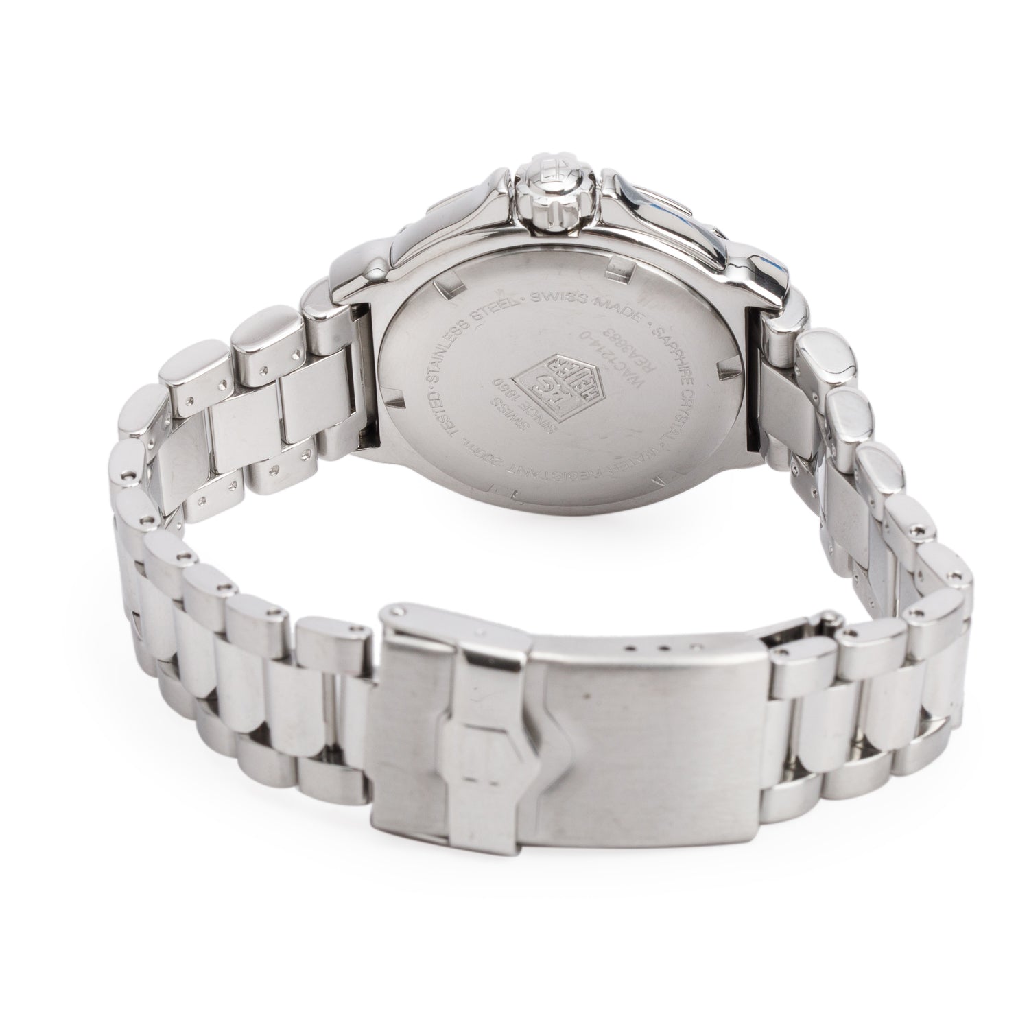 Tag Heuer Stainless Steel Diamond Bezel Formula 1 37 MM Quartz Watch Black Dial WAC1214-0