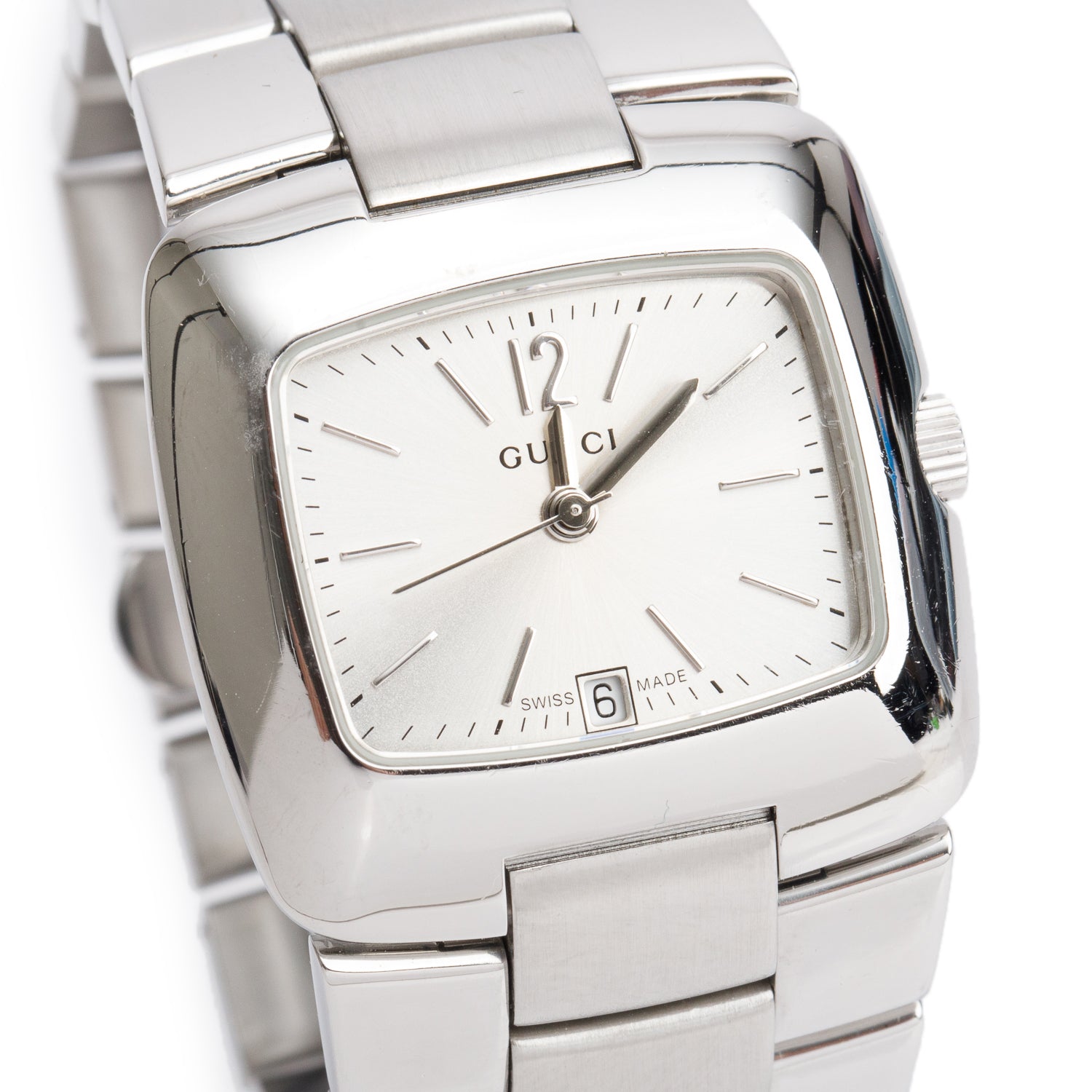 Gucci Stainless Steel 8500 Series 29 MM Watch Silver Dial