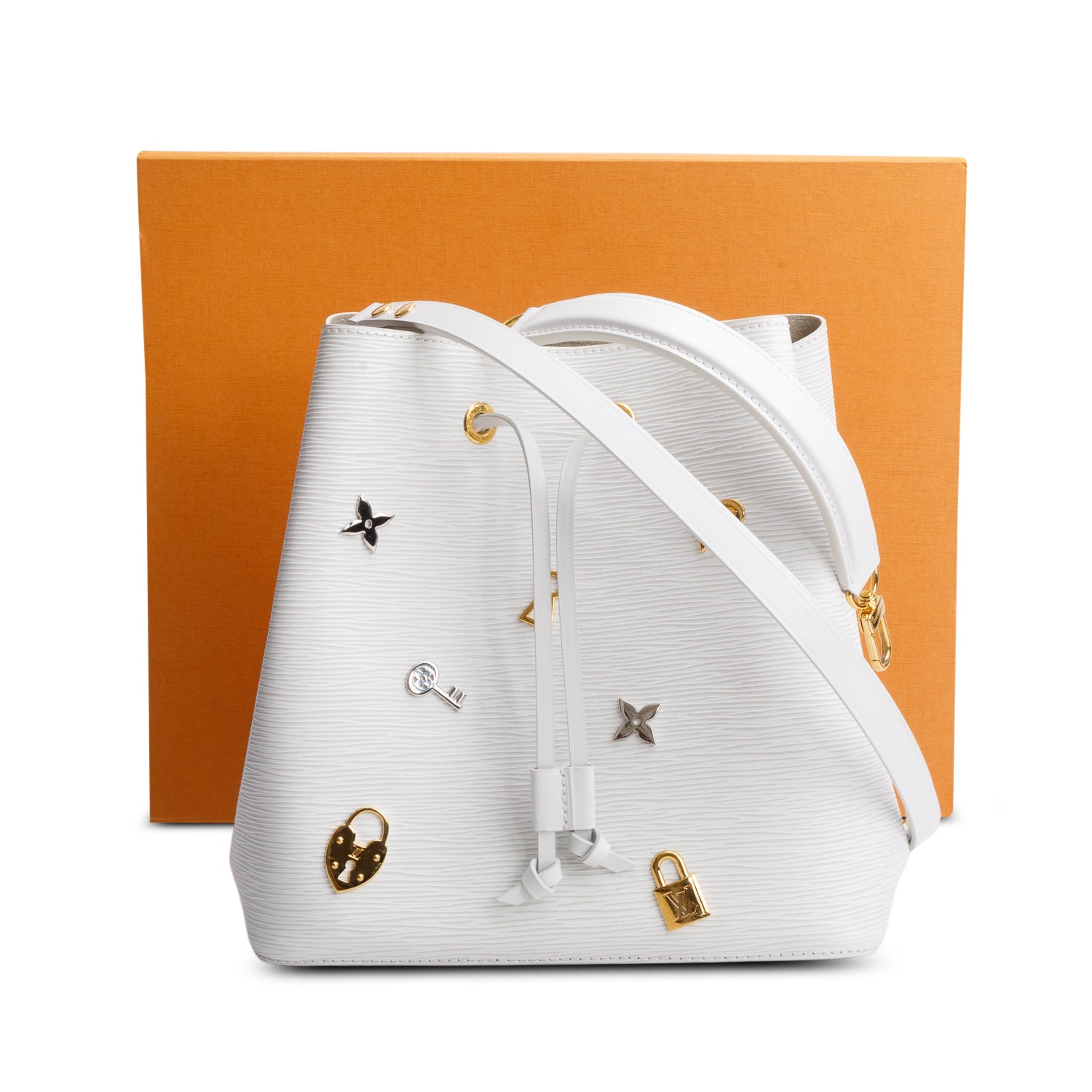 Louis Vuitton White Epi Leather Love Lock Neonoe MM w/ Box & Straps
