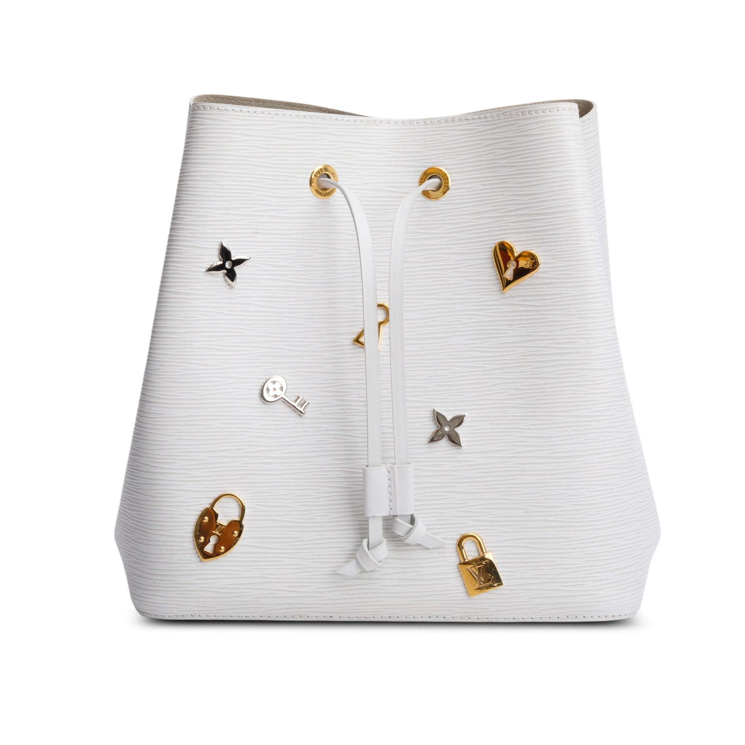 Louis Vuitton White Epi Leather Love Lock Neonoe MM w/ Box & Straps