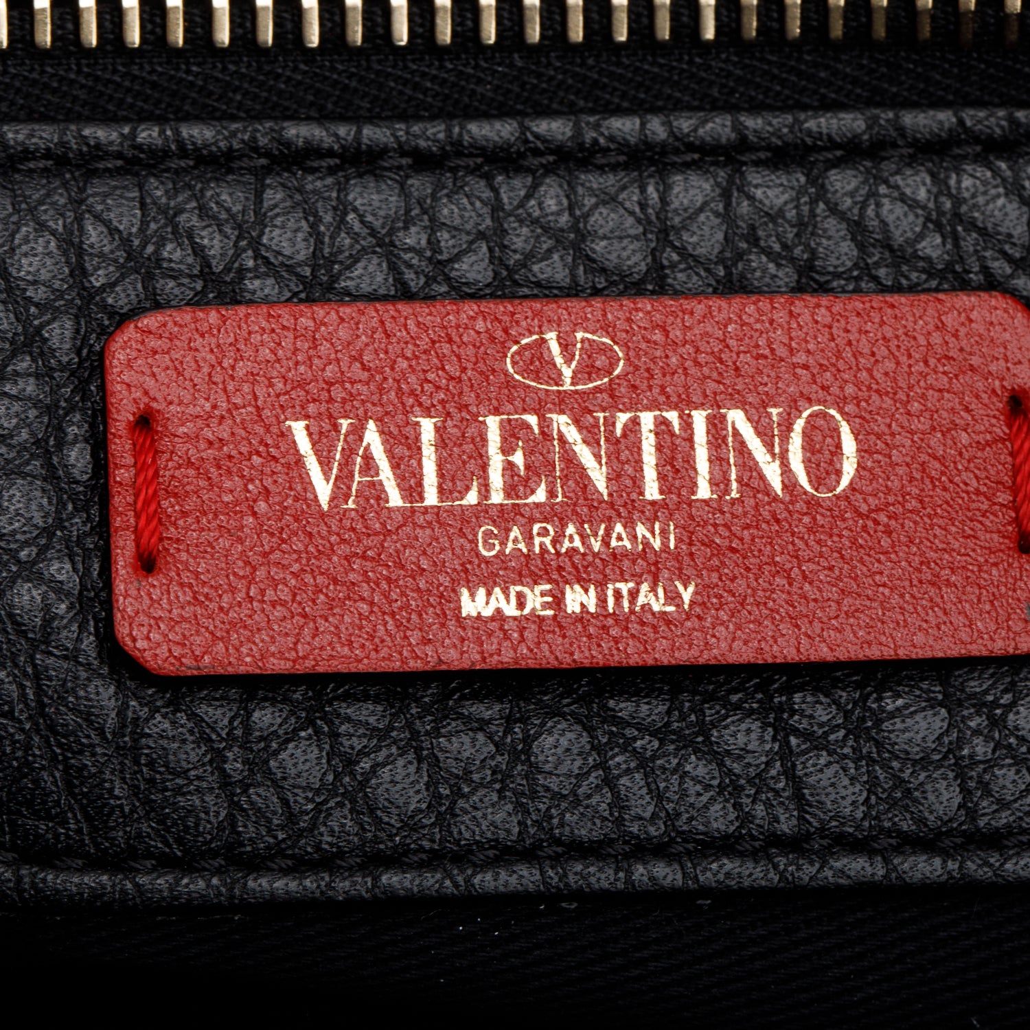 Valentino Black Grained Calfskin Leather Rockstud Top Handle Bag w/ Box