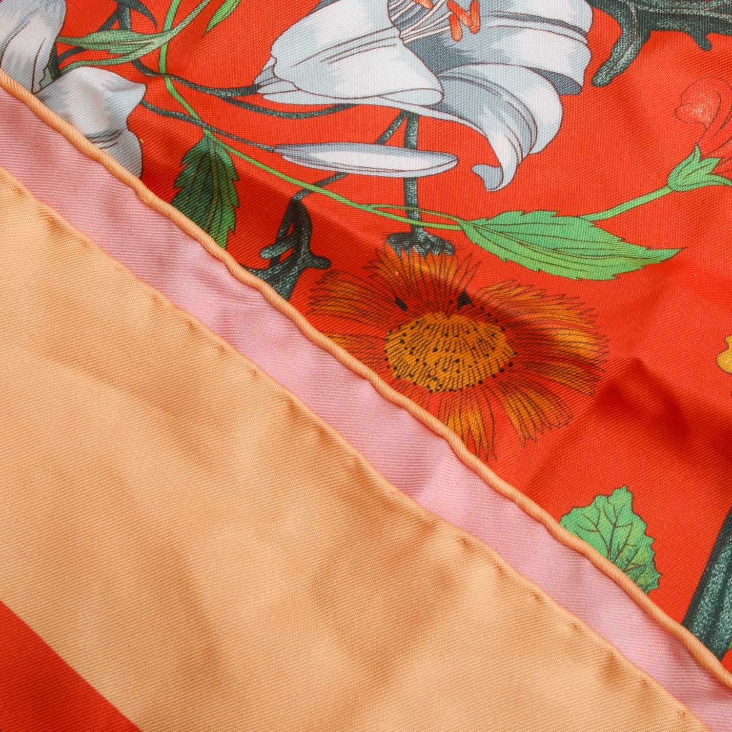 Gucci Multicolor Flora Print Silk Scarf