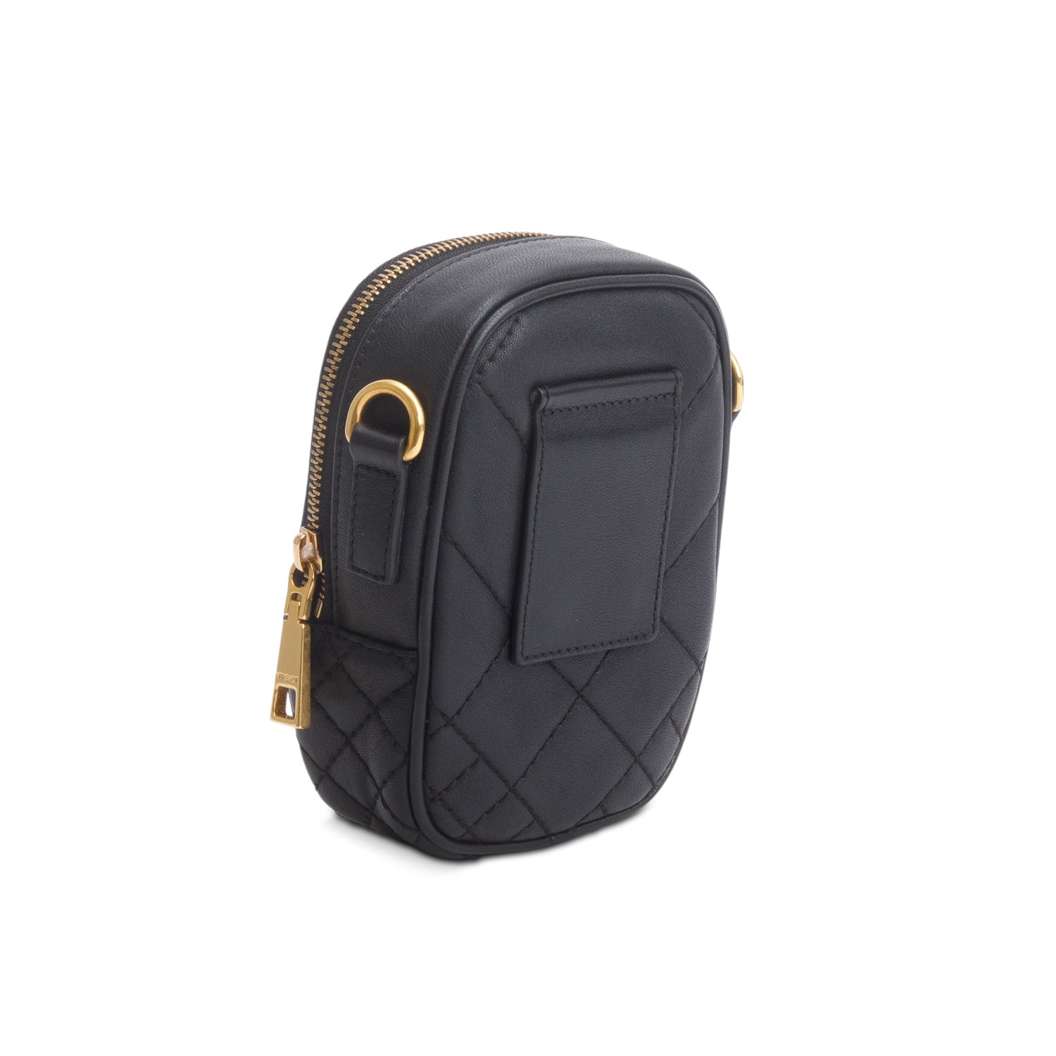 Versace Black Quilted La Medusa Crossbody Bag