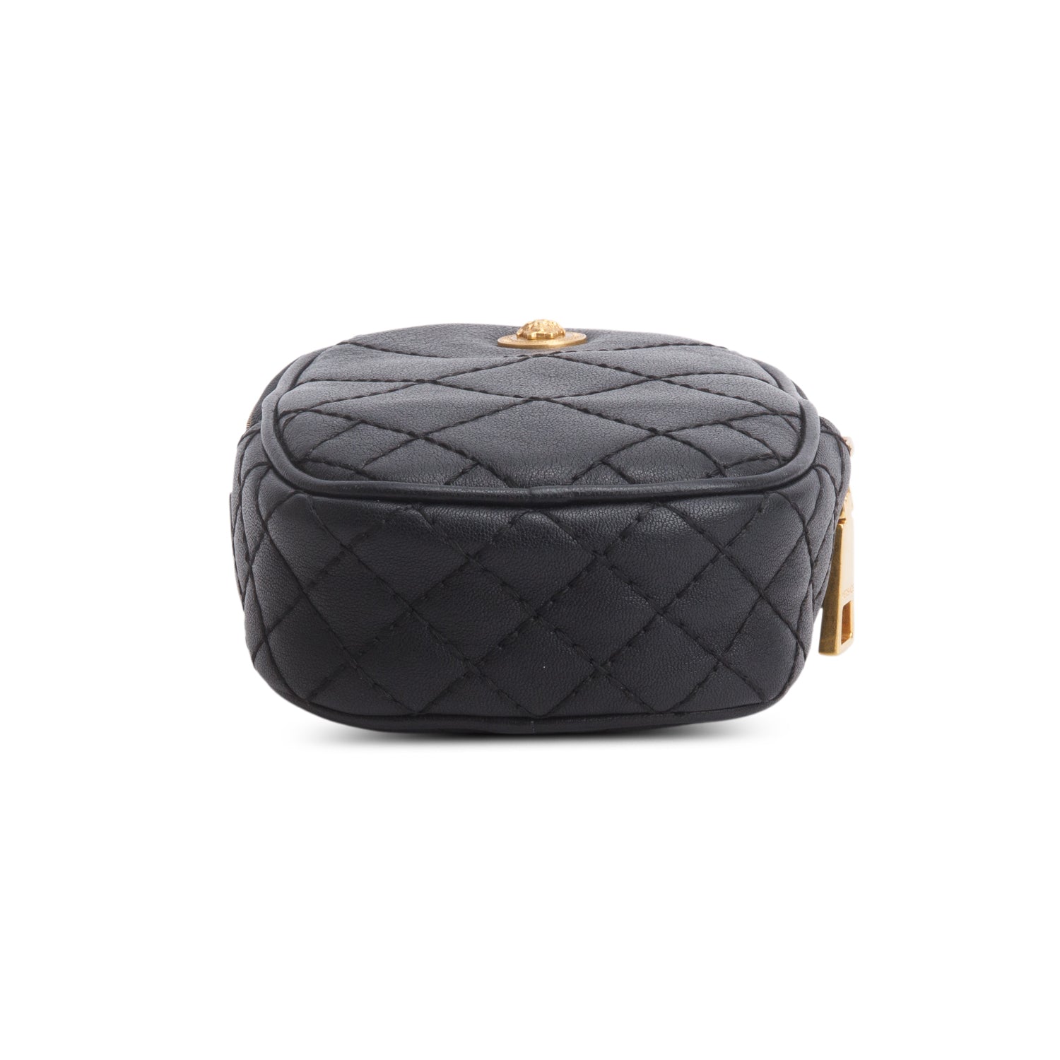 Versace Black Quilted La Medusa Crossbody Bag