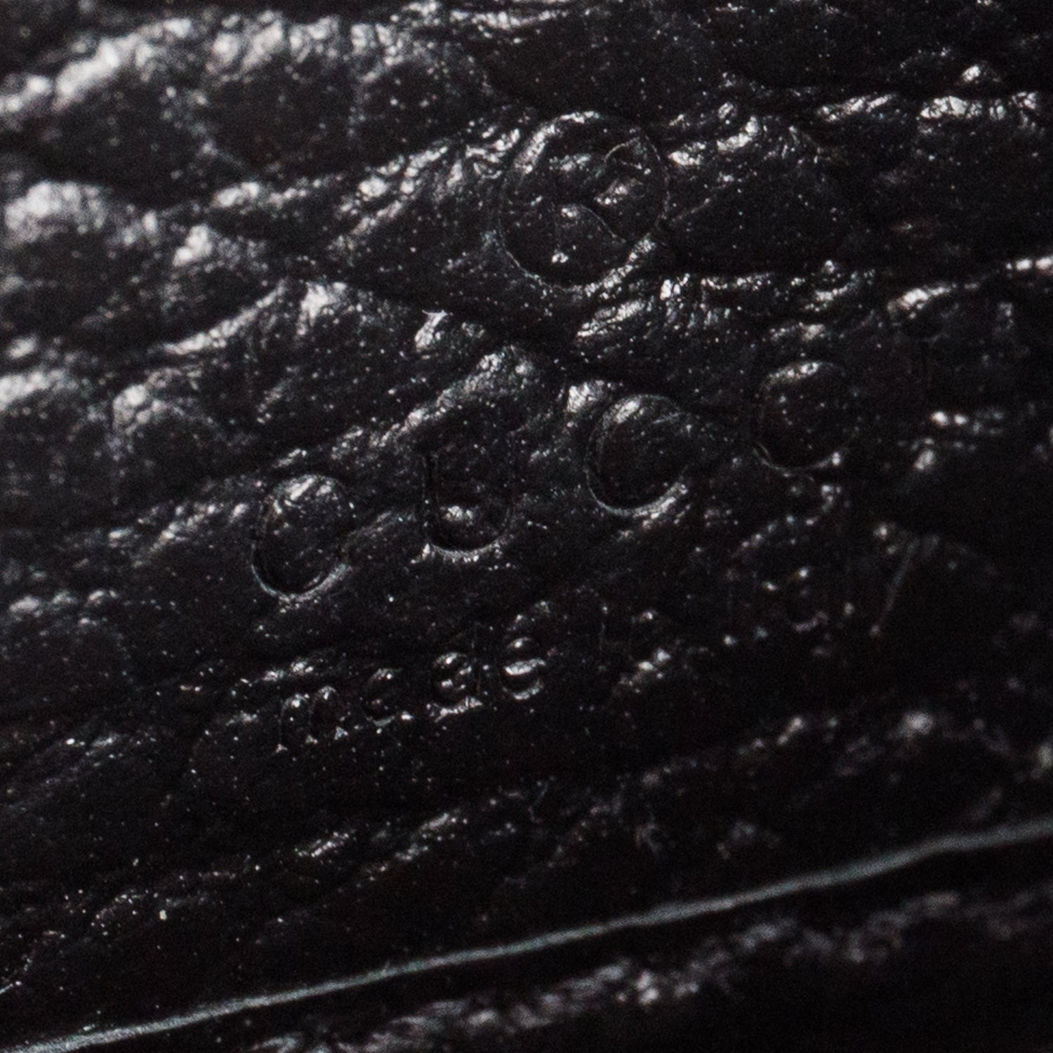 Gucci Black Calfskin Leather GG Supreme Marmont Bi-Color Wallet On Chain