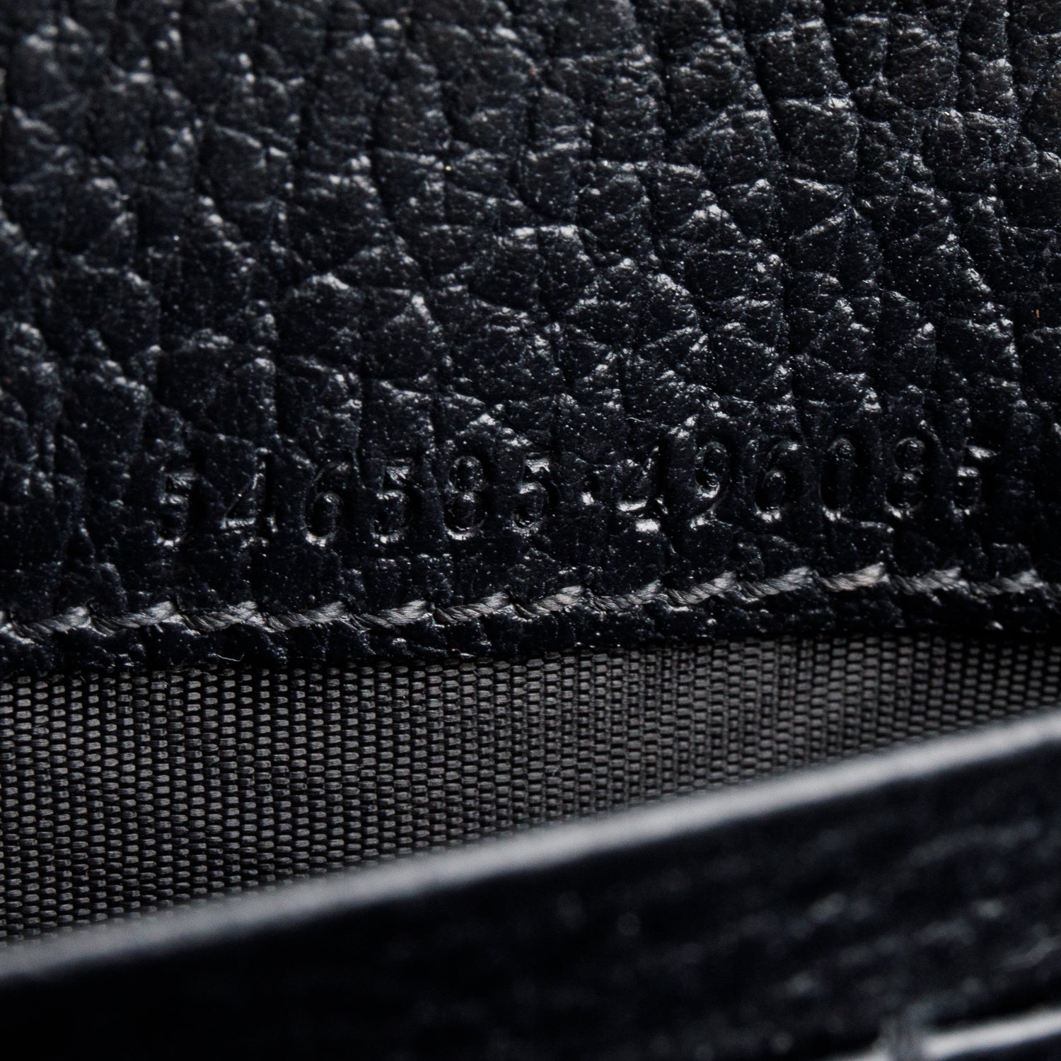 Gucci Black Calfskin Leather GG Supreme Marmont Bi-Color Wallet On Chain