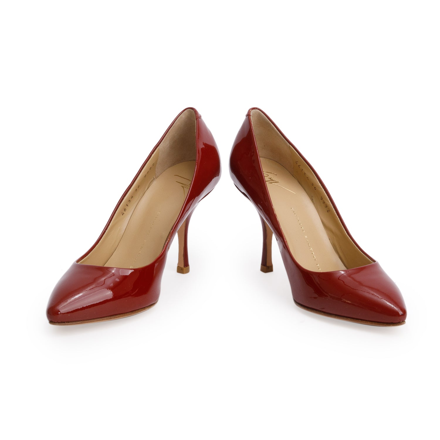 Gisueppe Zanotti Red Patent Leather Lucrezia Pumps, Size 36