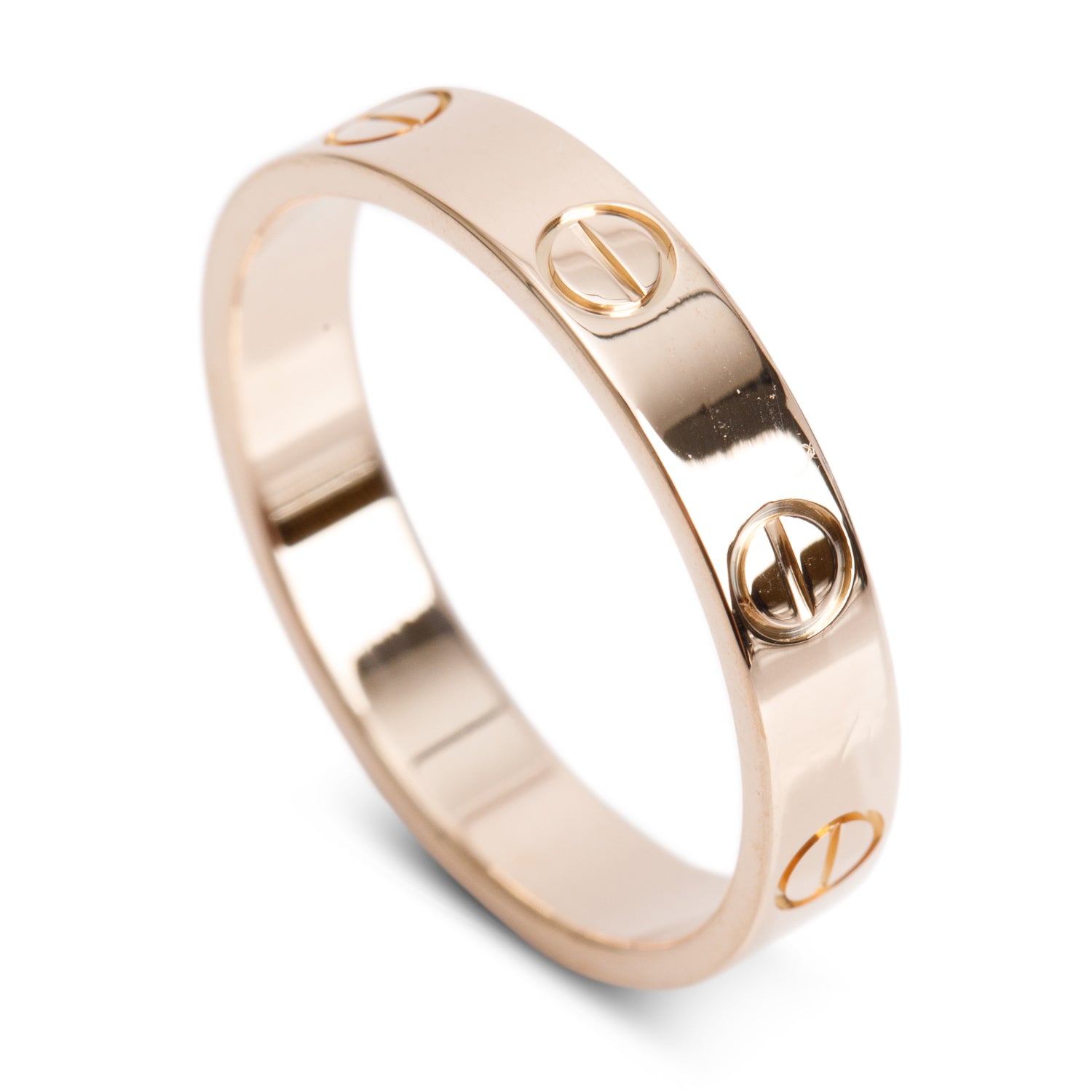 Cartier 18k Rose Gold 3.6 mm Love Wedding Band Ring, Size 54 6.75