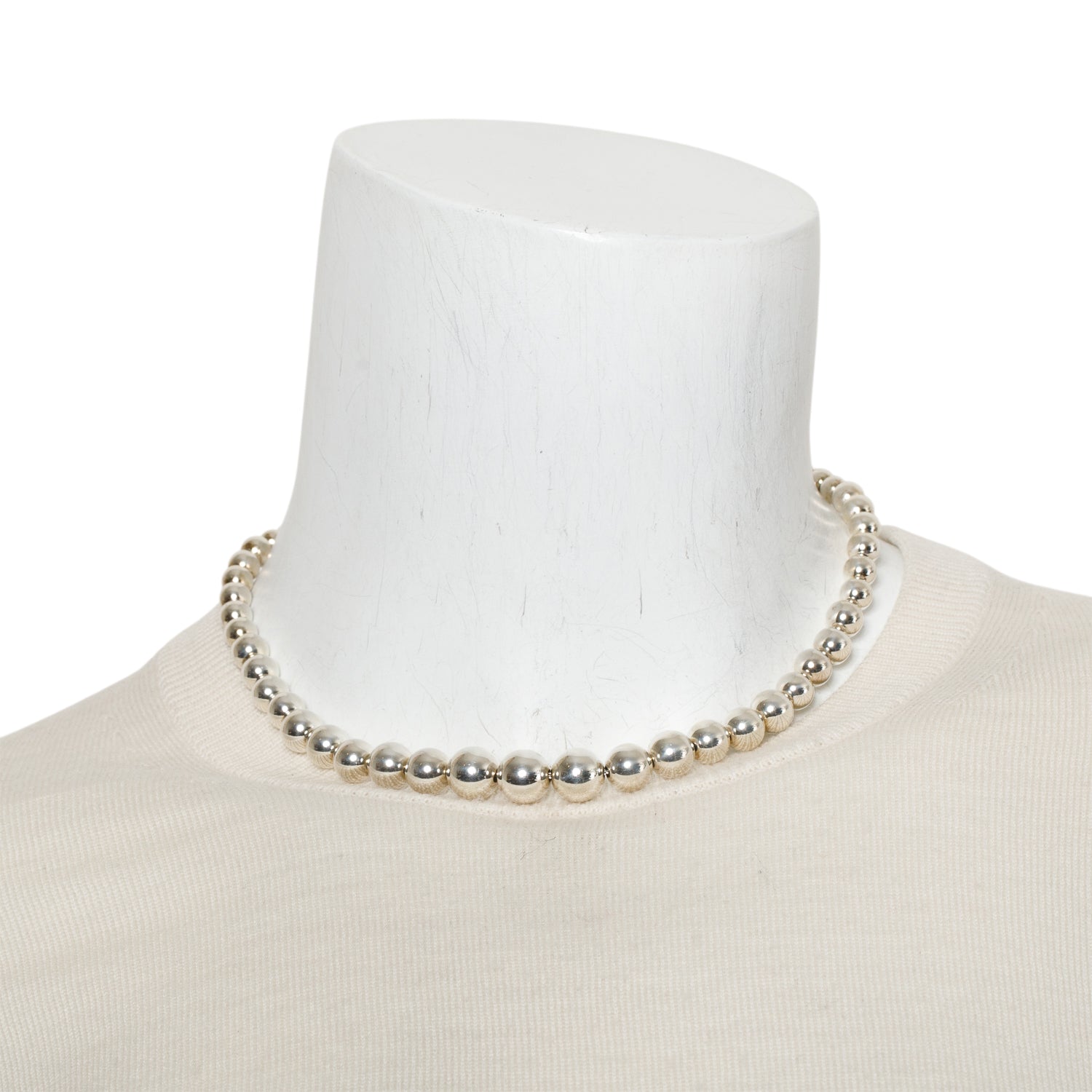 Tiffany & Co. Sterling Silver HardWear Graduated Ball Necklace