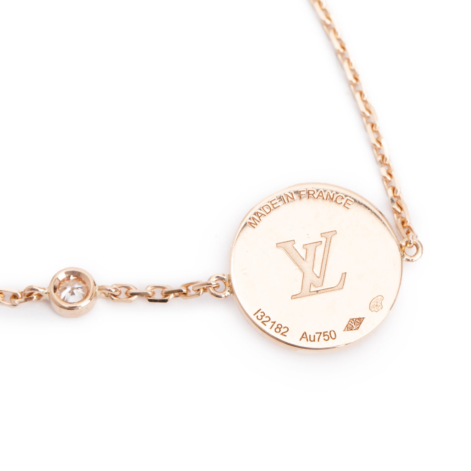 Louis Vuitton 18k Rose Gold Pink Mother of Pearl & Diamond Color Blossom BB Sun Bracelet