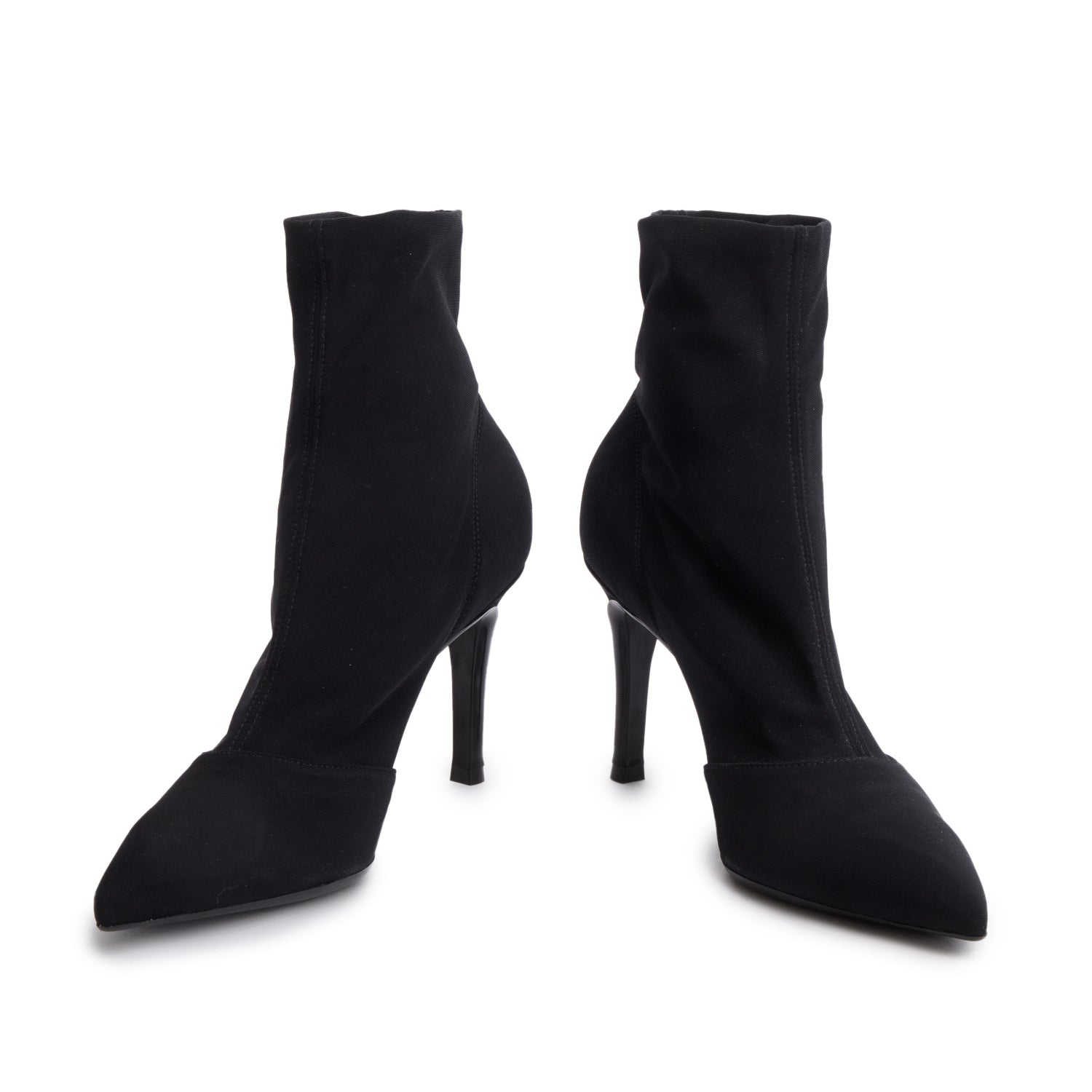 Gianvito Rossi Black Osaka Point Stretch Toe Bootie 85, Size 36.5