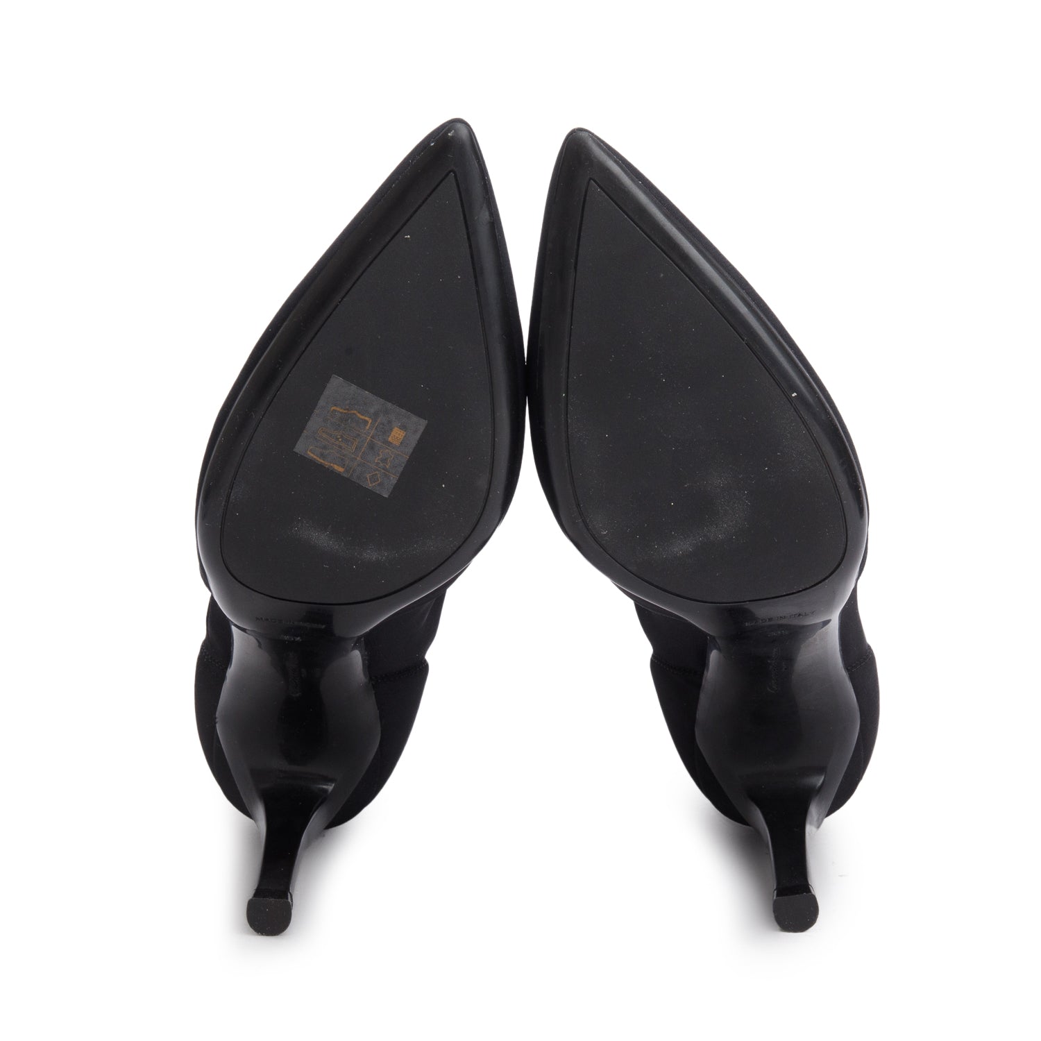 Gianvito Rossi Black Osaka Point Stretch Toe Bootie 85, Size 36.5