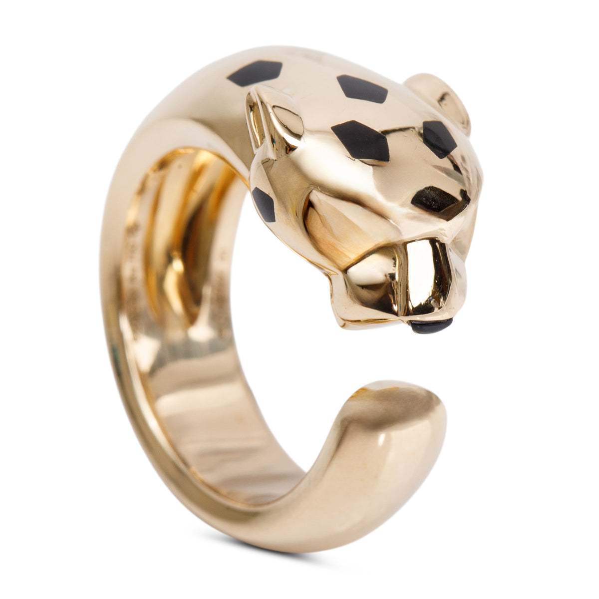 Cartier 2022 18k Yellow Gold Onyx & Tsavorite Panthere de Cartier