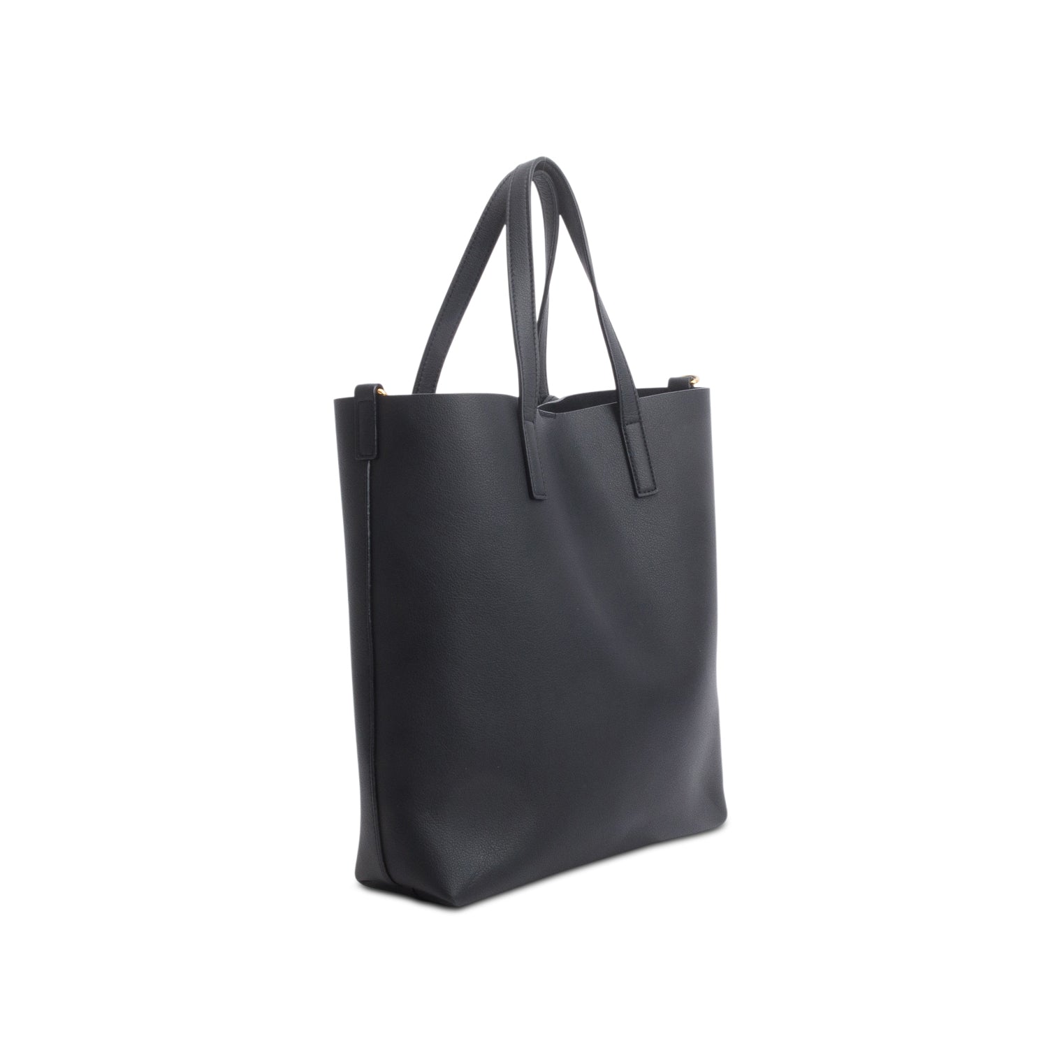 Saint Laurent 2023 Black Calfskin Leather Toy Shopping Tote w/ Strap