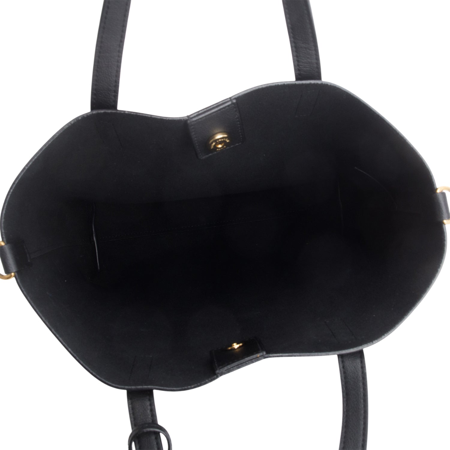 Saint Laurent 2023 Black Calfskin Leather Toy Shopping Tote w/ Strap