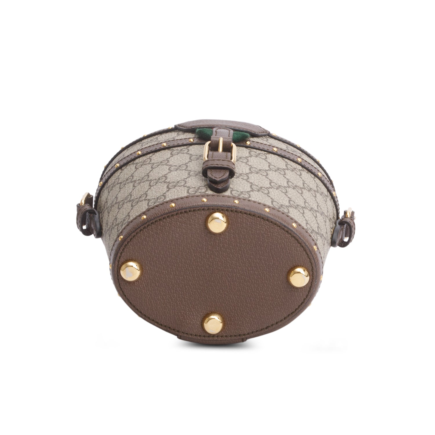 Gucci GG Supreme Monogram Web Mini Hat Case Satchel w/ Strap