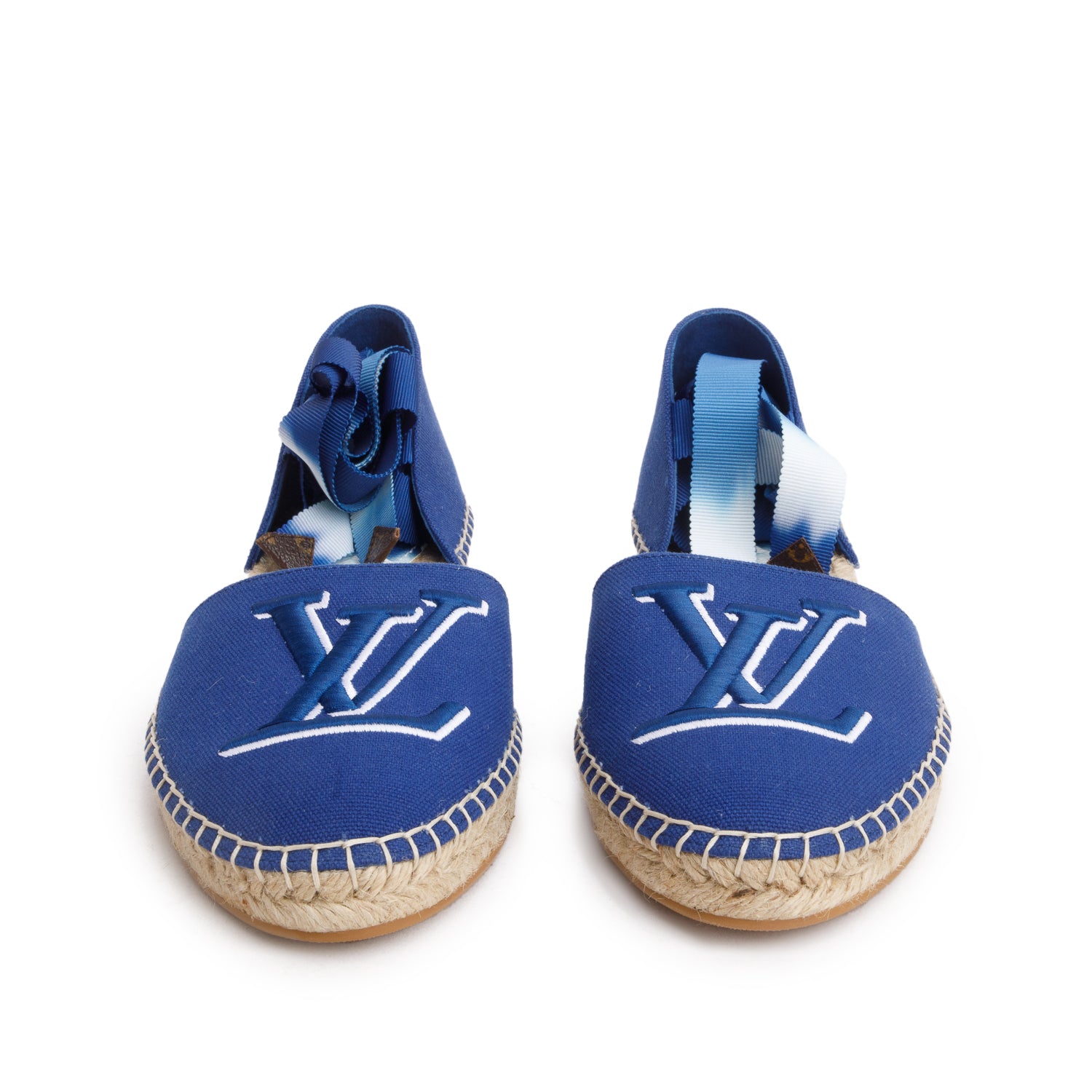Louis Vuitton 2020 Blue Canvas Starboard Espadrille, Size 39 w/ Box