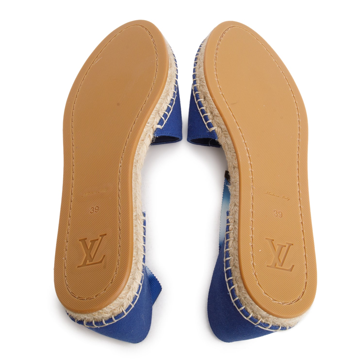 Louis Vuitton 2020 Blue Canvas Starboard Espadrille, Size 39 w/ Box