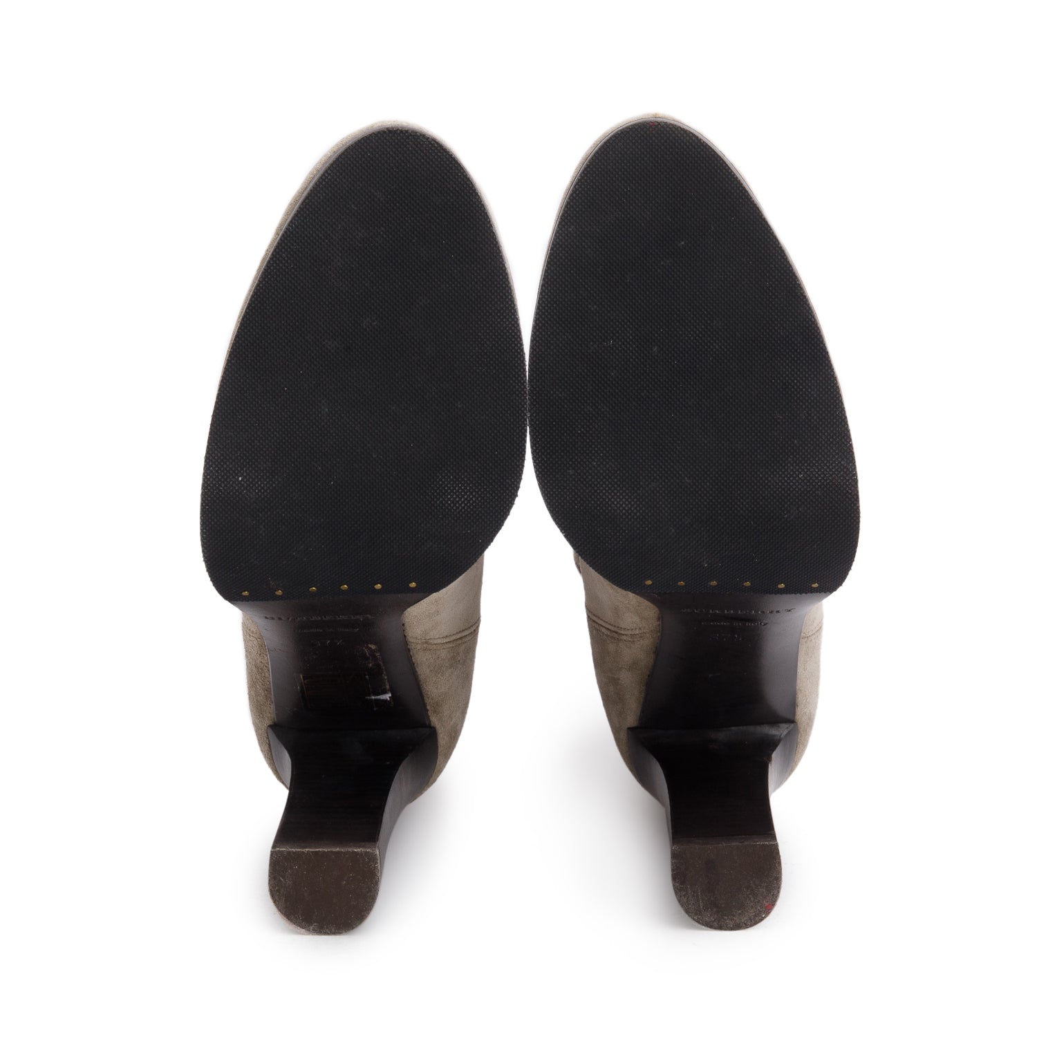 Burberry Grey Suede Western Booties, Sie 37.5