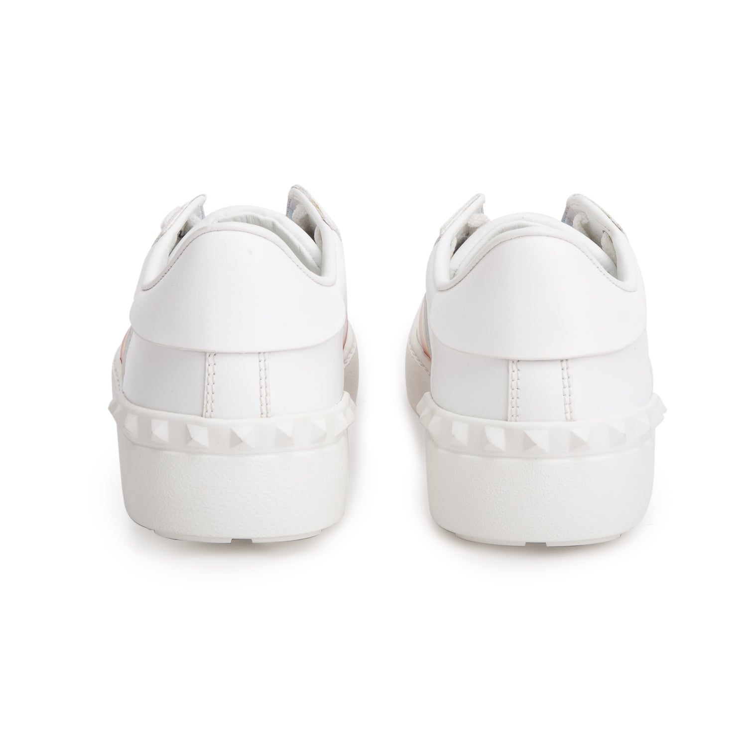 Valentino White Leather Rainbow Sneakers, Size 37.5