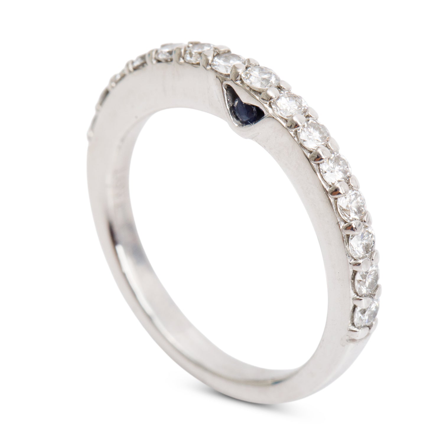 Vera Wang 14k White Gold Love Diamond Band Ring, Size 4.75