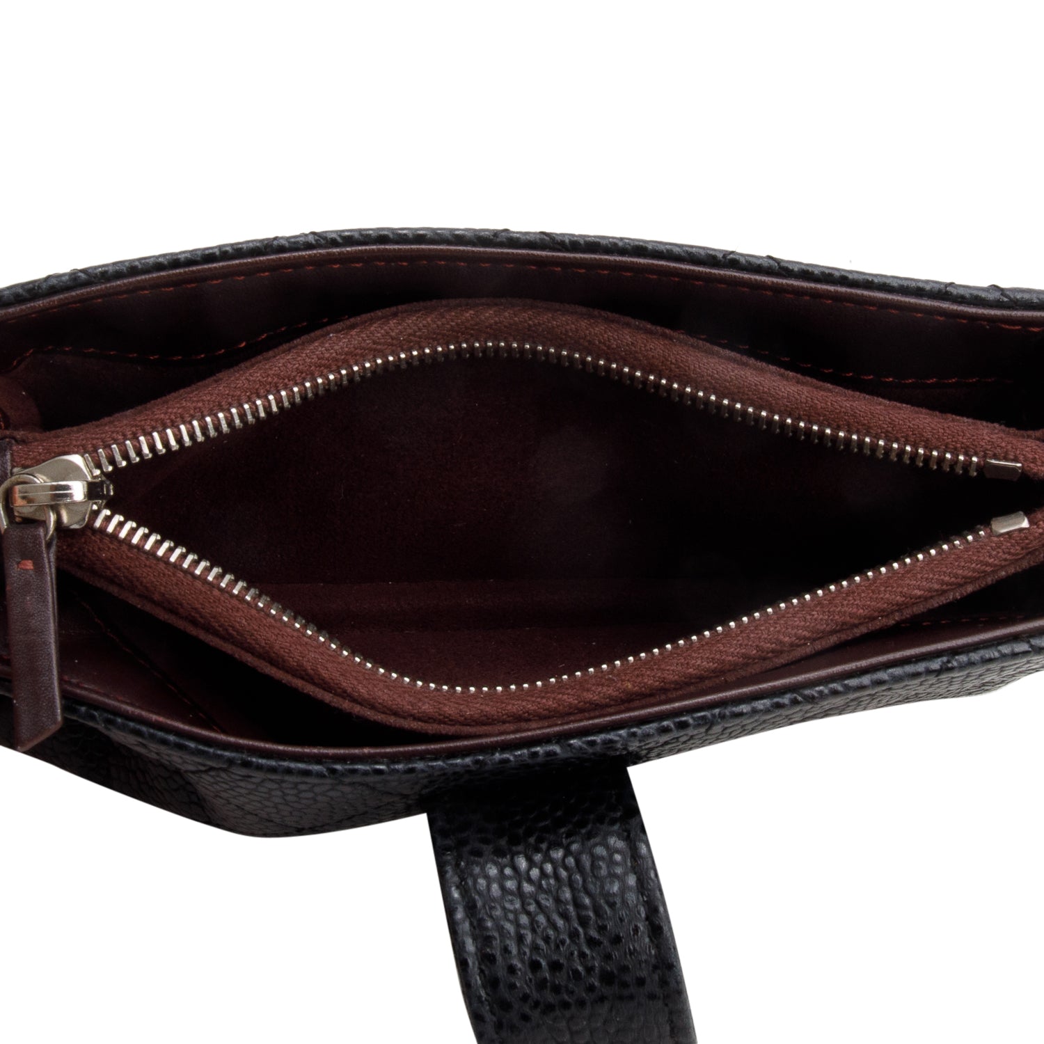 Chanel Black Caviar Quilted CC Phone Pouch w/ Authenticity Card