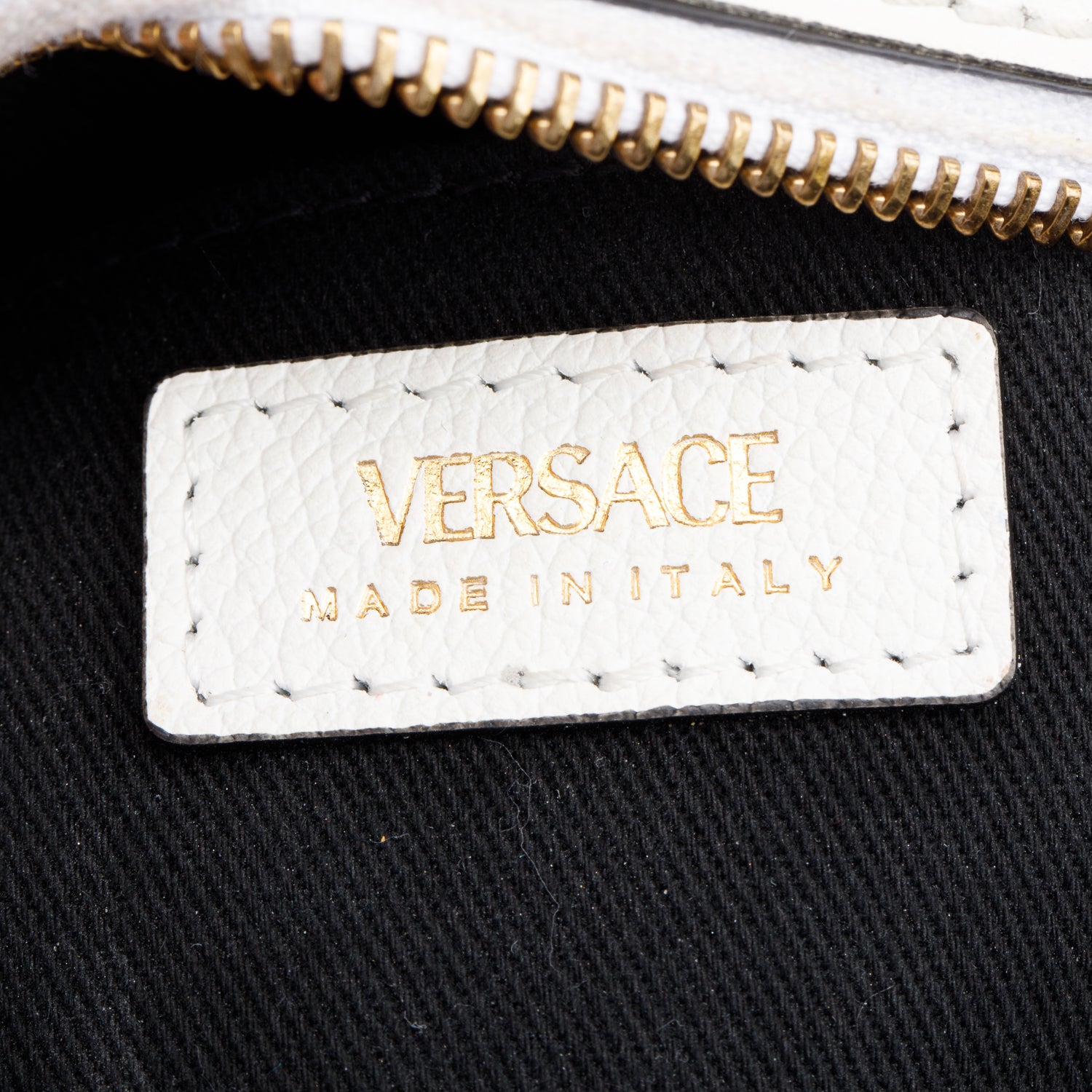 Versace White Calfskin La Medusa Round Camera Bag w/ Box