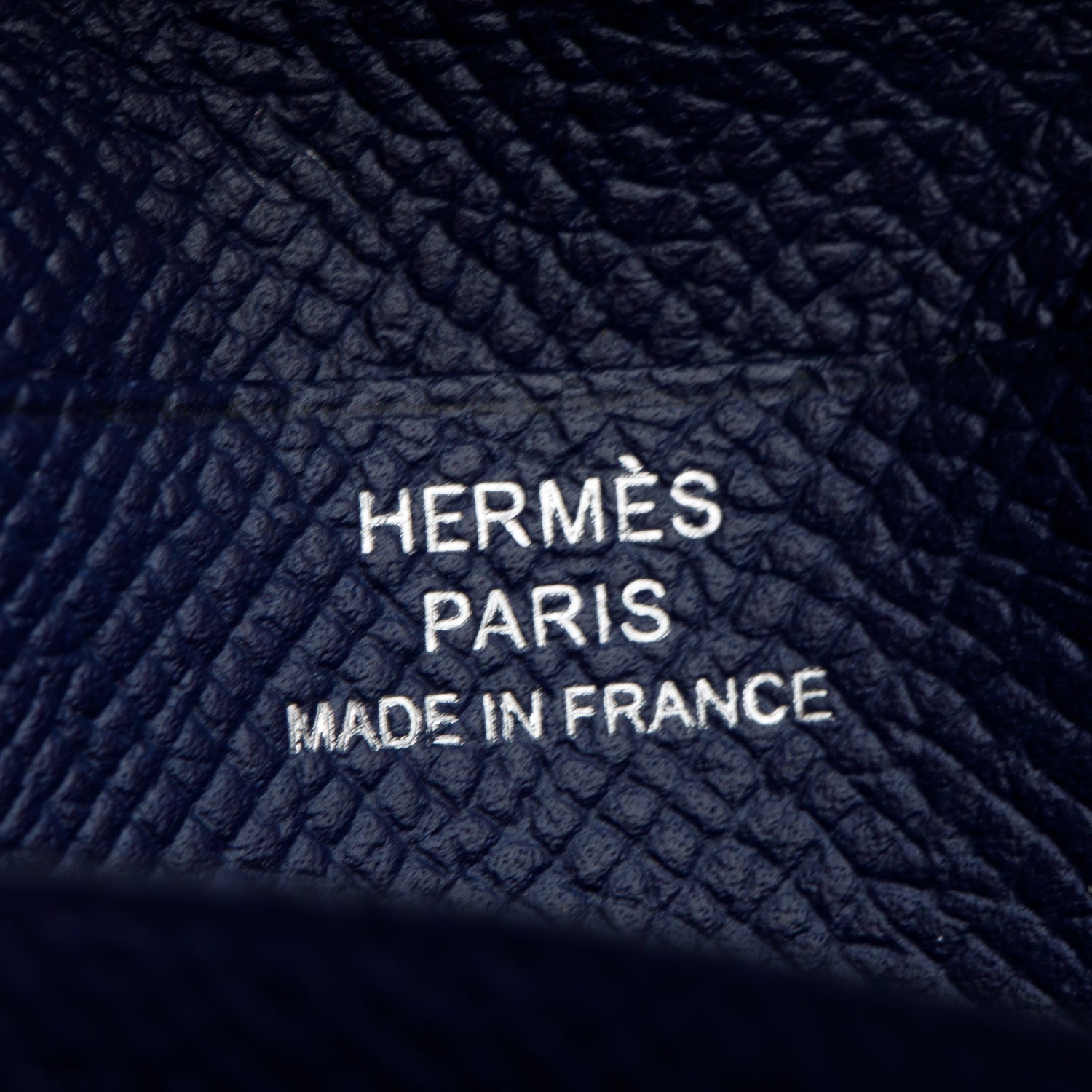 Hermes Bleu Frida Bleu Encre Epsom Bearn Compact Wallet