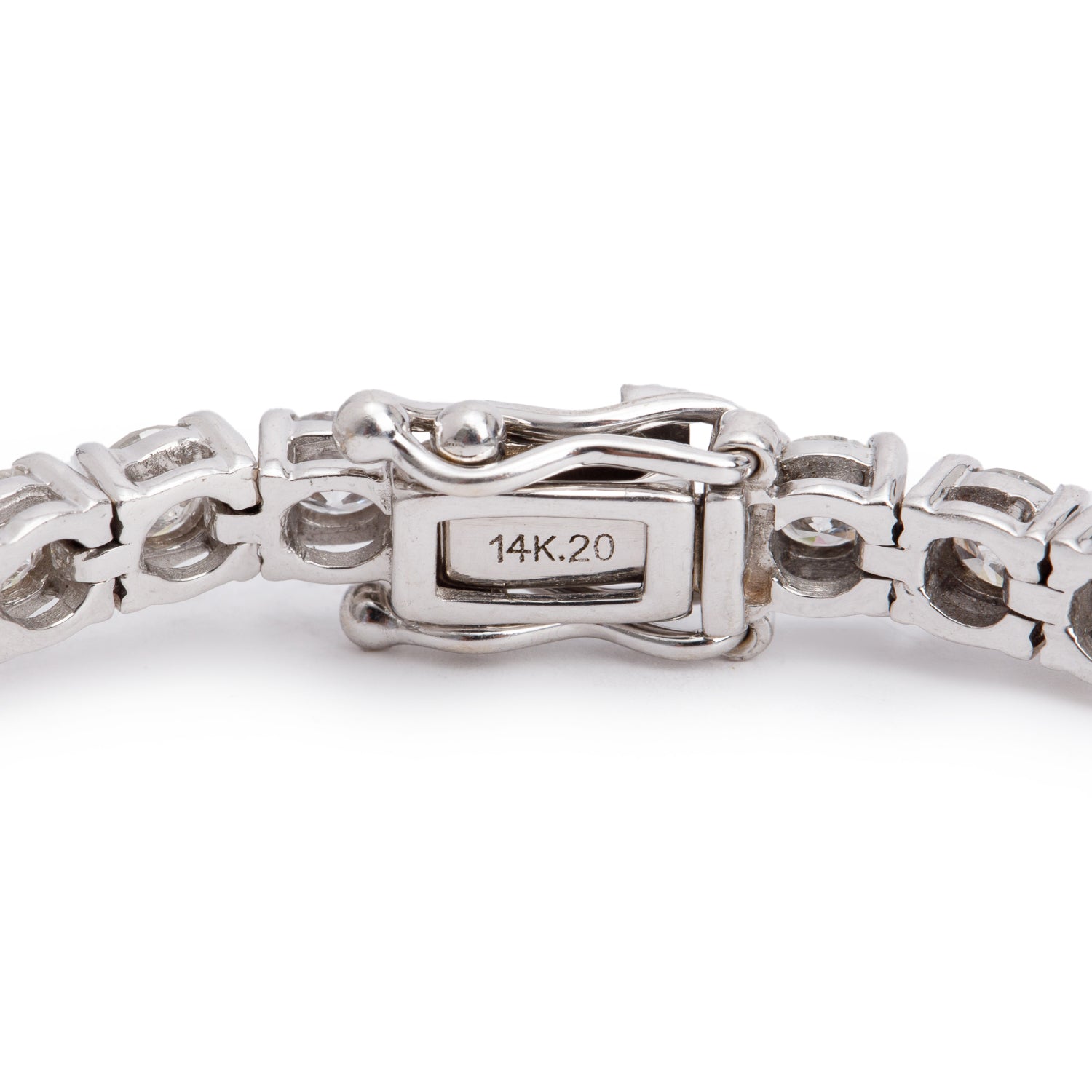 14k White Gold 7.20 tcw. Diamond Tennis Bracelet