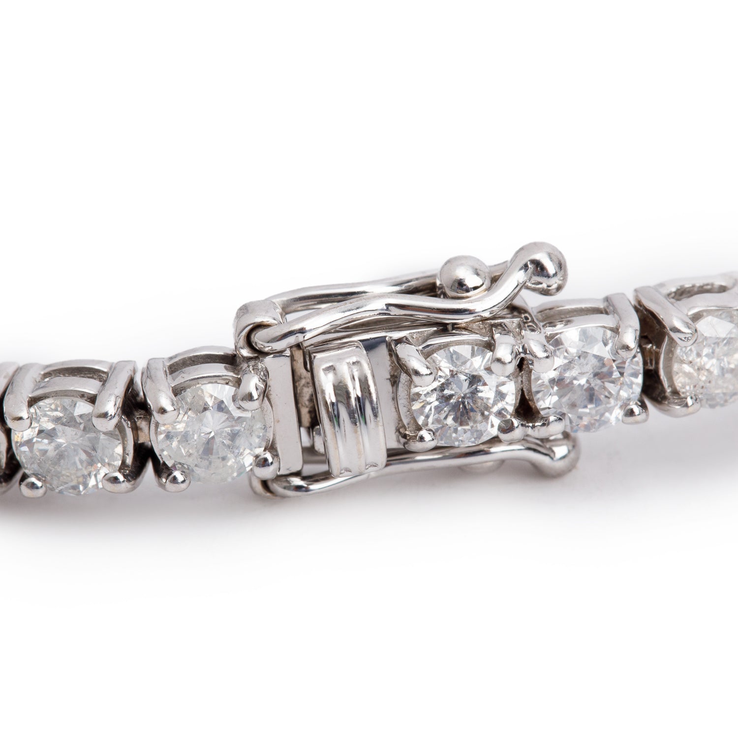 14k White Gold 7.20 tcw. Diamond Tennis Bracelet