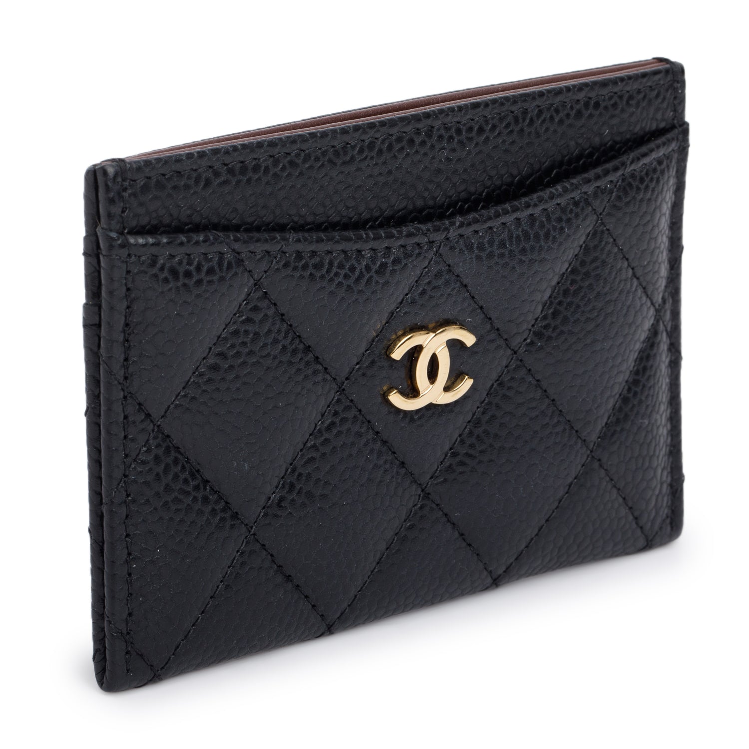 Chanel Black Caviar Leather Classic Card Holder