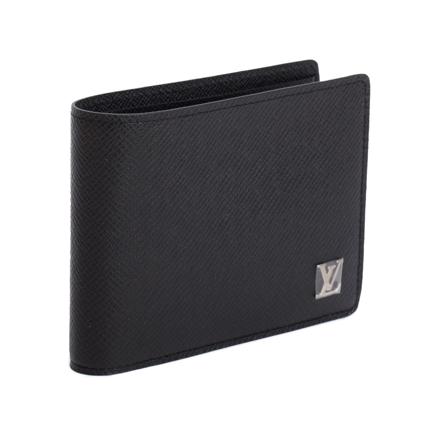Louis Vuitton Black Taiga Slender Wallet w/ Box